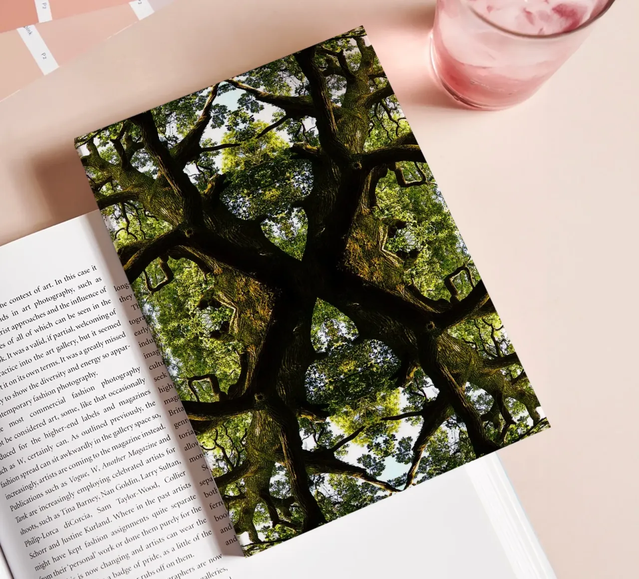 Origin, The Green Portal – Abstract Fine Art Print notebook by jay