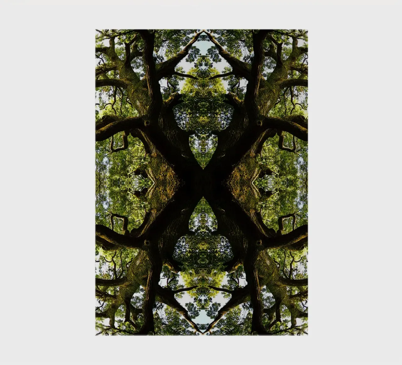 Origin, The Green Portal – Abstract Fine Art Print notebook by jay