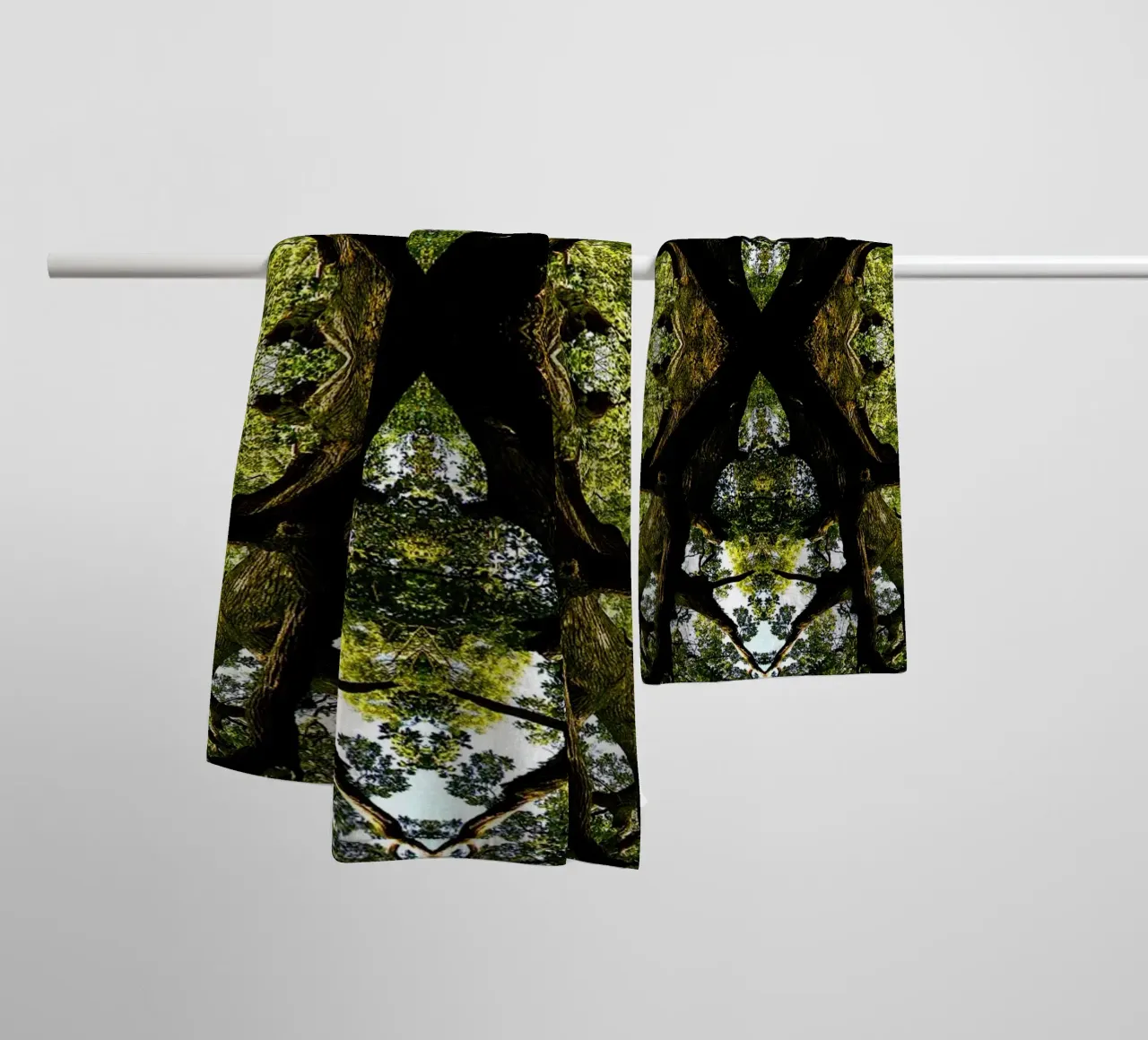 Origin, The Green Portal – Abstract Fine Art Print towel by jay