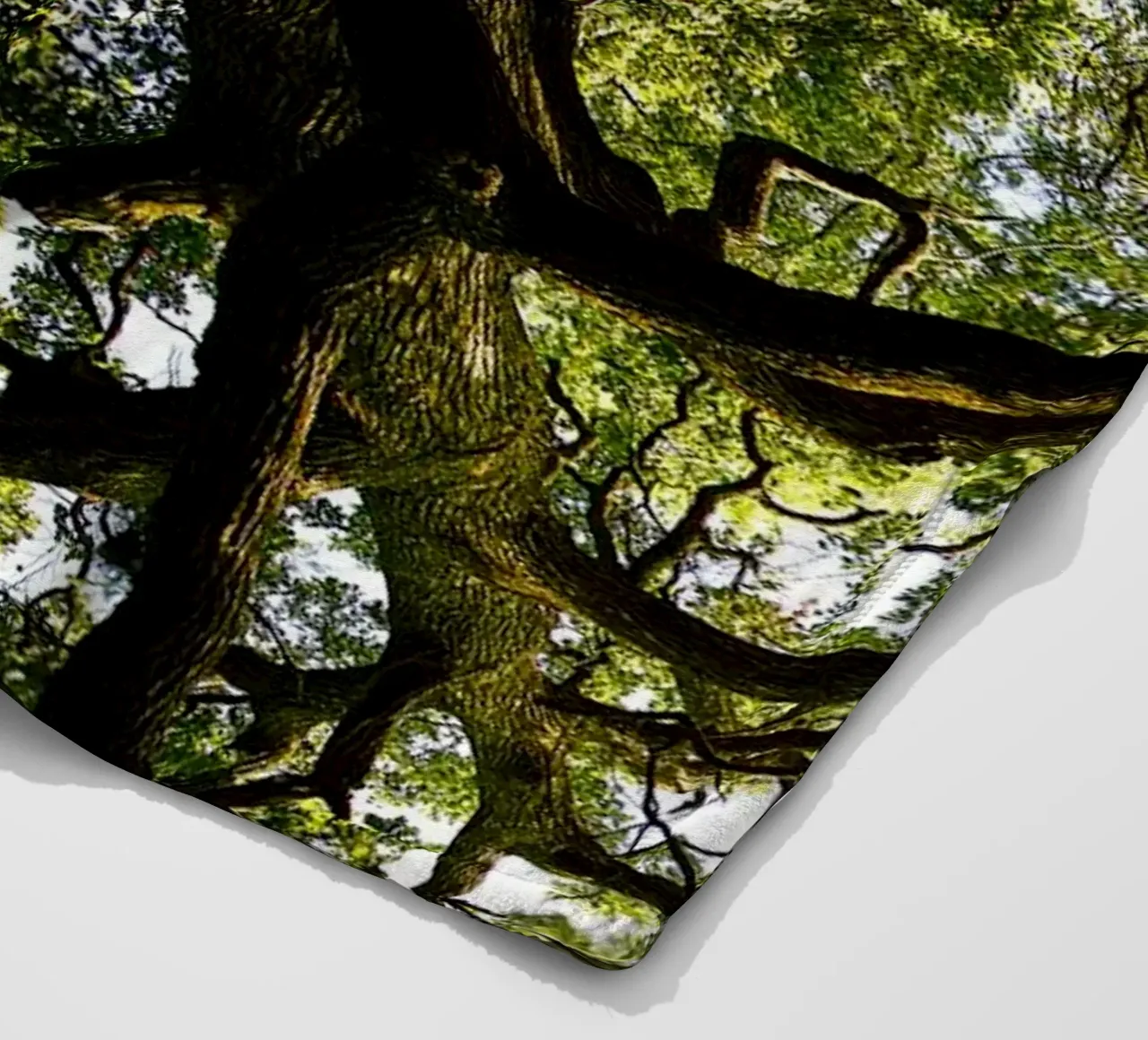 Oorsprong, Het groene portaal - Abstracte kunstdruk fleecedeken van jay