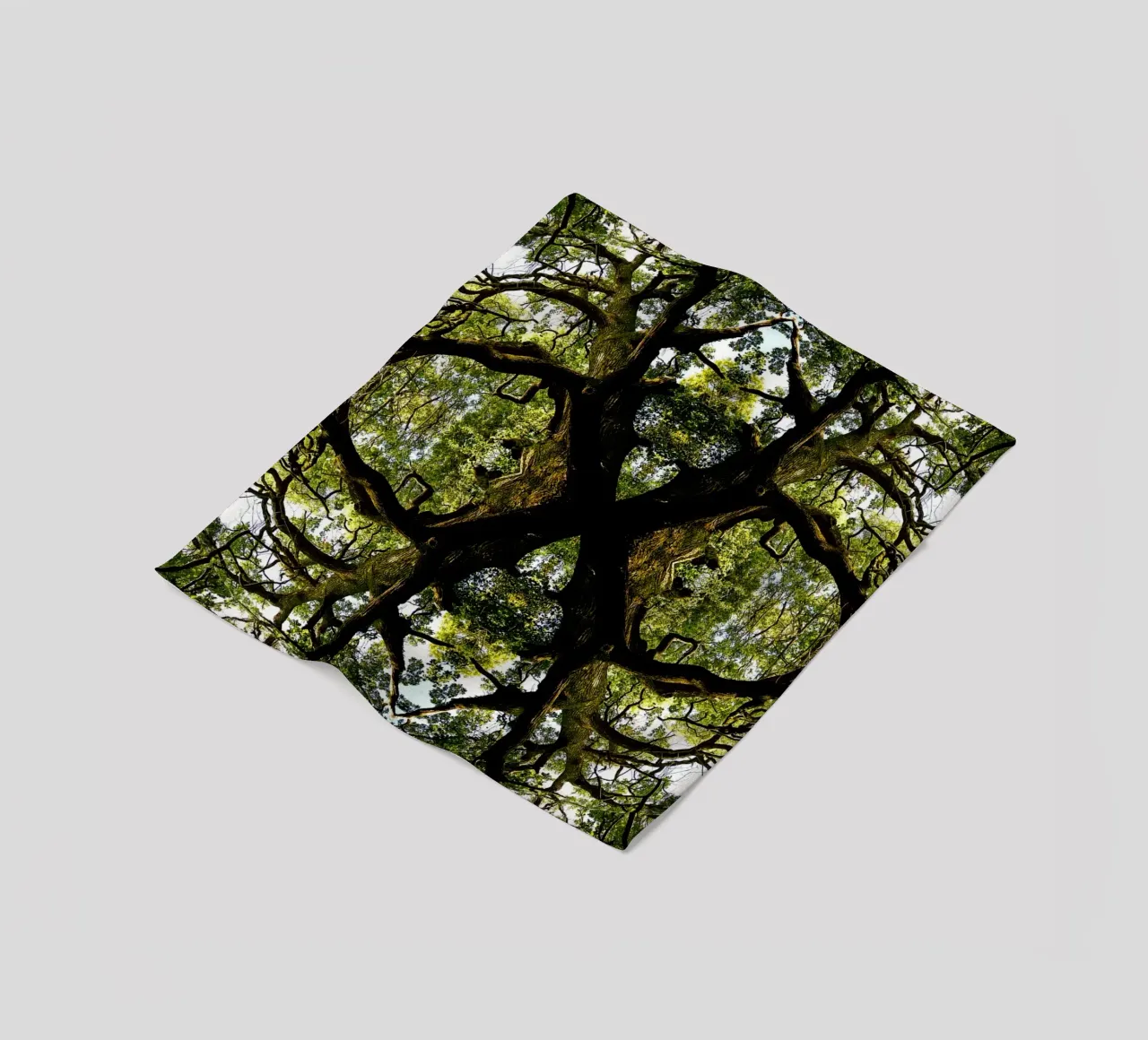 Oorsprong, Het groene portaal - Abstracte kunstdruk fleecedeken van jay