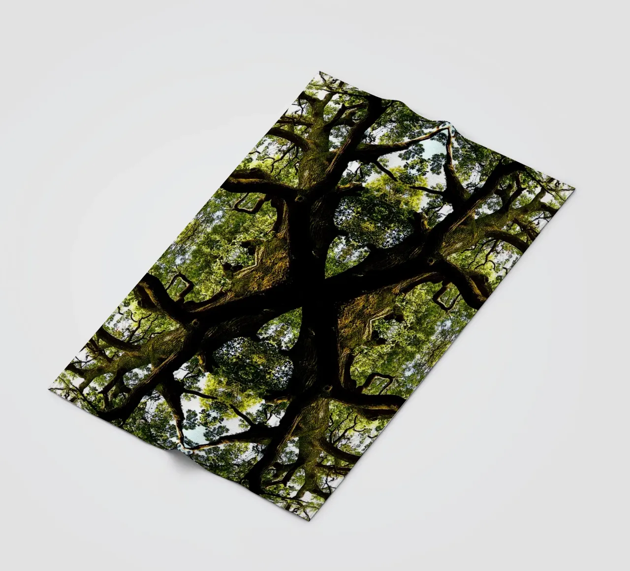 Oorsprong, Het groene portaal - Abstracte kunstdruk fleecedeken van jay