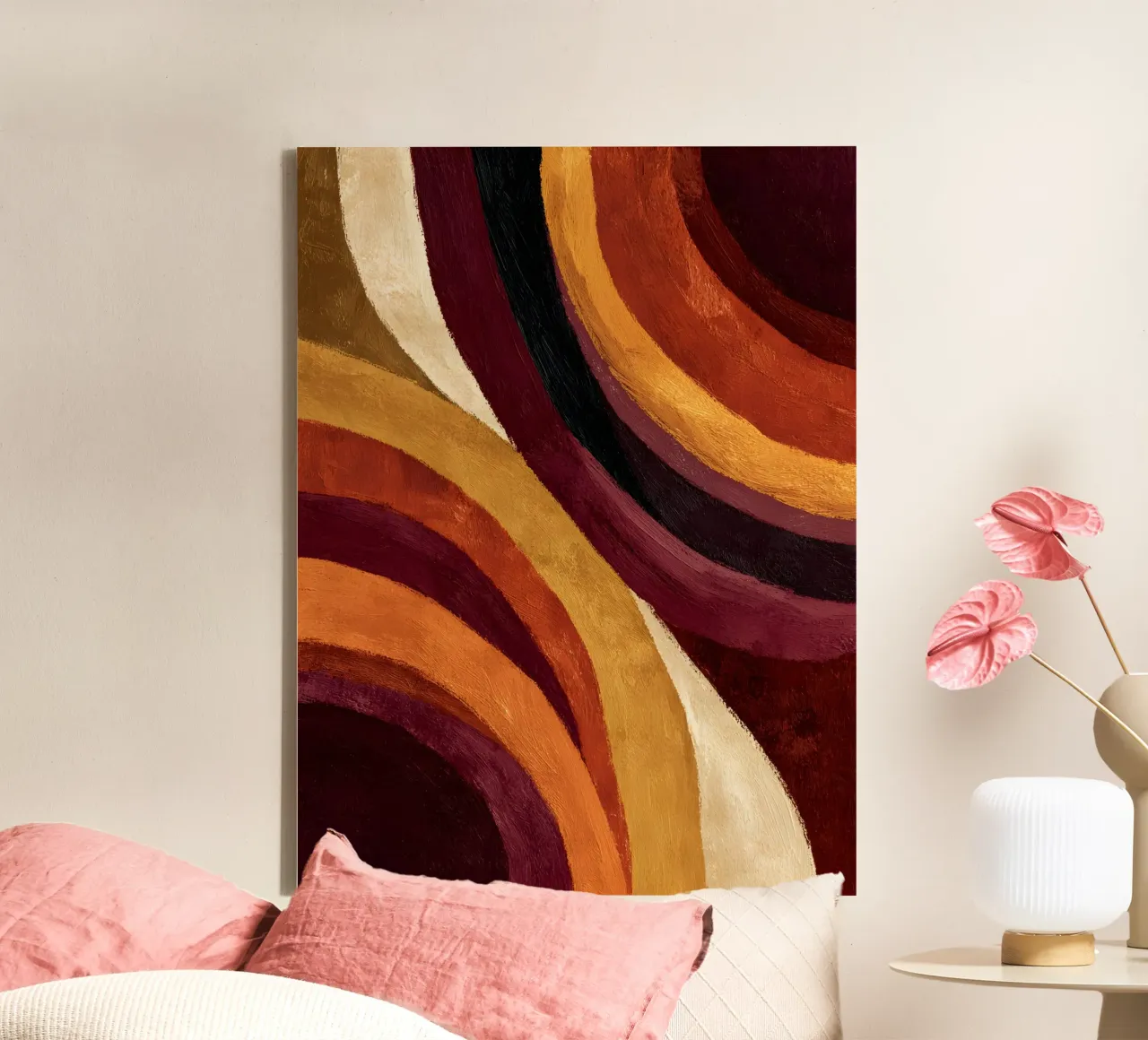 Retro Waves Leinwand mit Schattenfugenrahmen von Gypsy Galleria