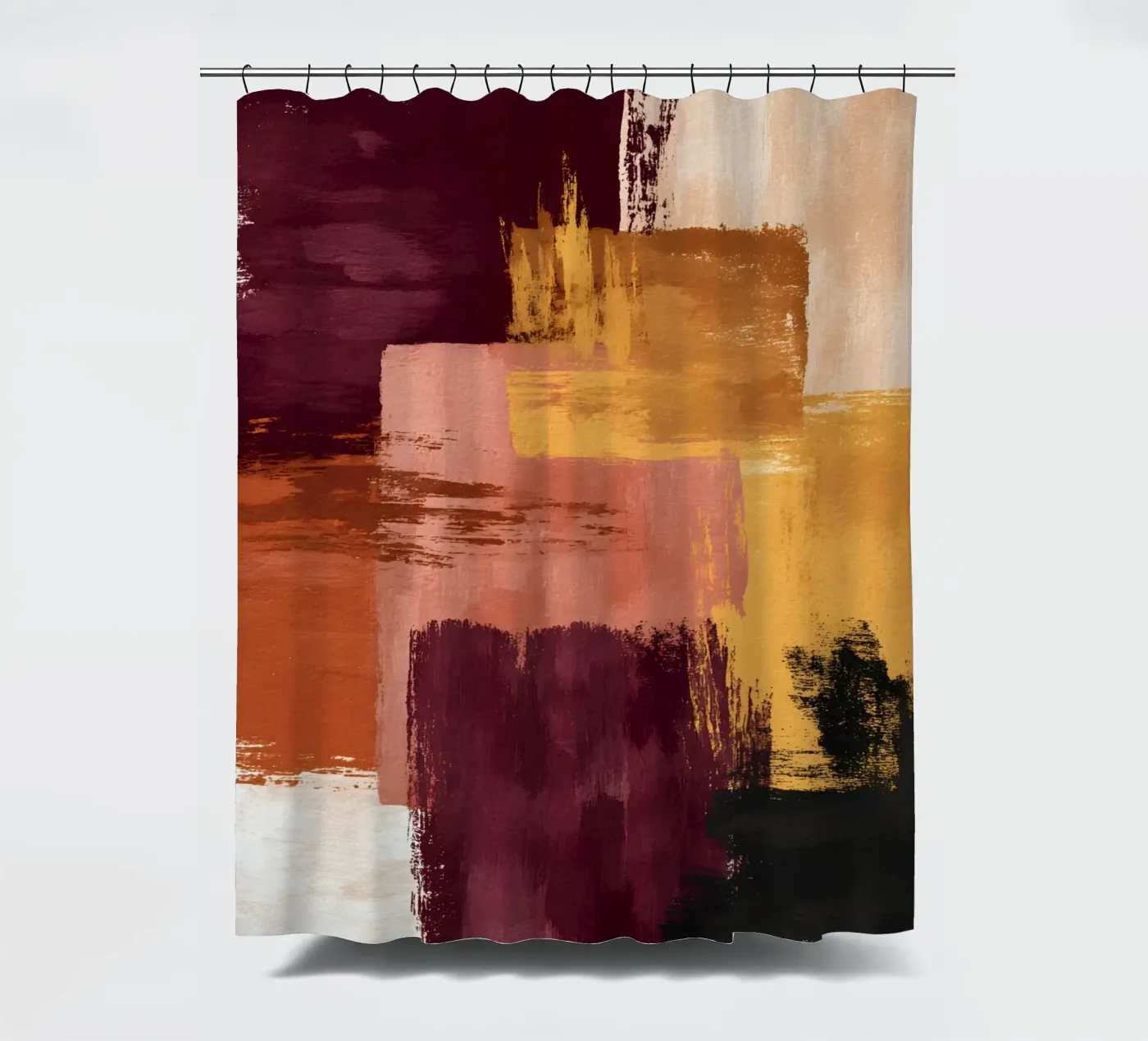 Rustic Blocks Duschvorhang von Gypsy Galleria