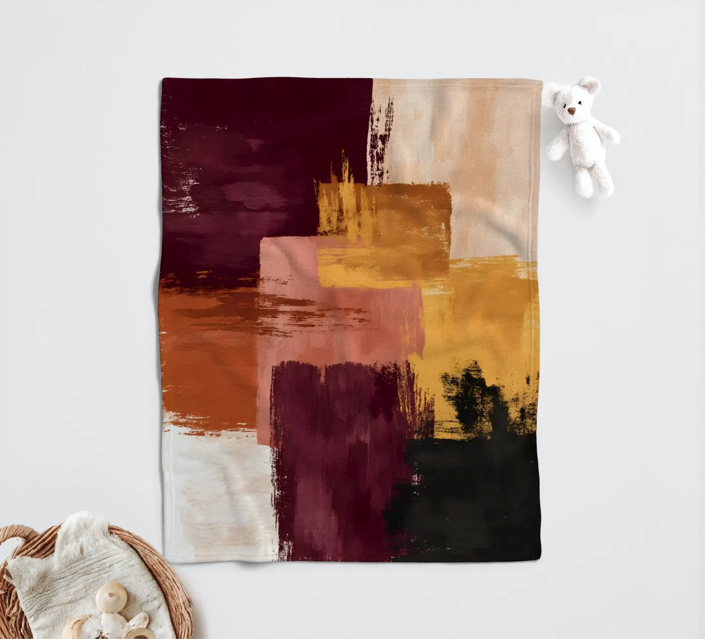 Rustic Blocks plaid polaire de Gypsy Galleria