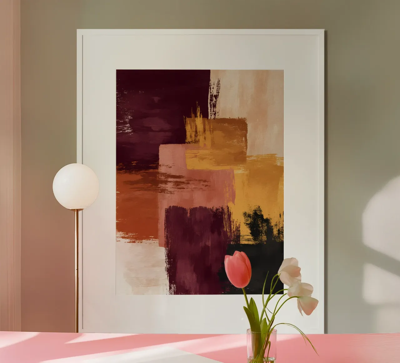 Rustic Blocks Poster mit Kunststoffrahmen von Gypsy Galleria