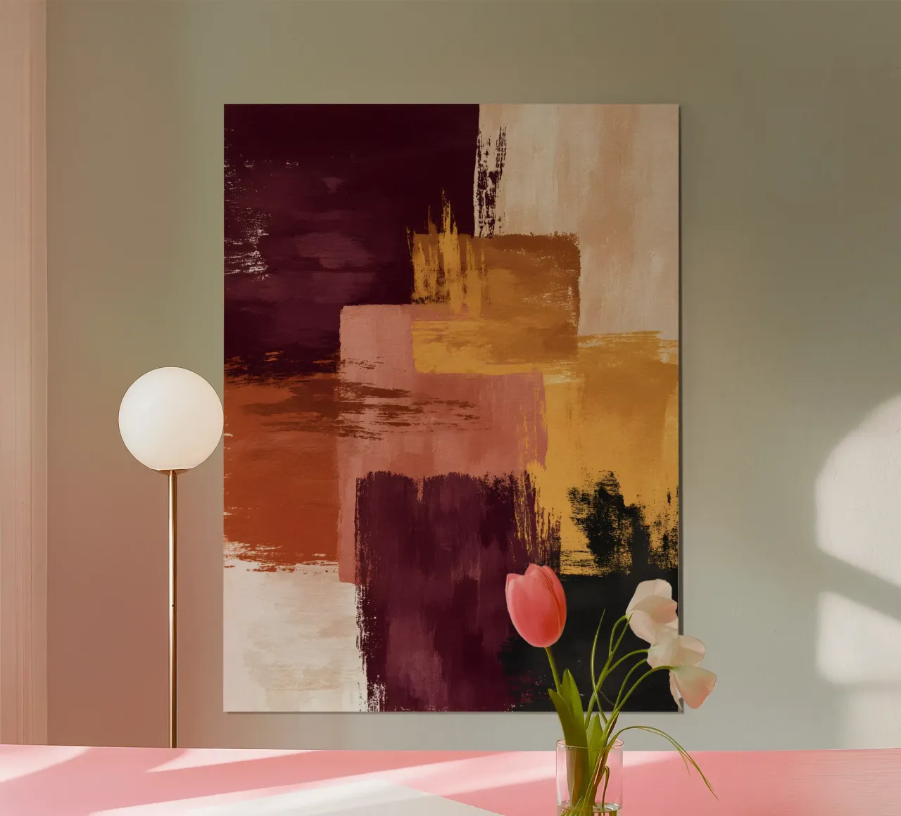 Rustic Blocks Poster mit Kunststoffrahmen von Gypsy Galleria