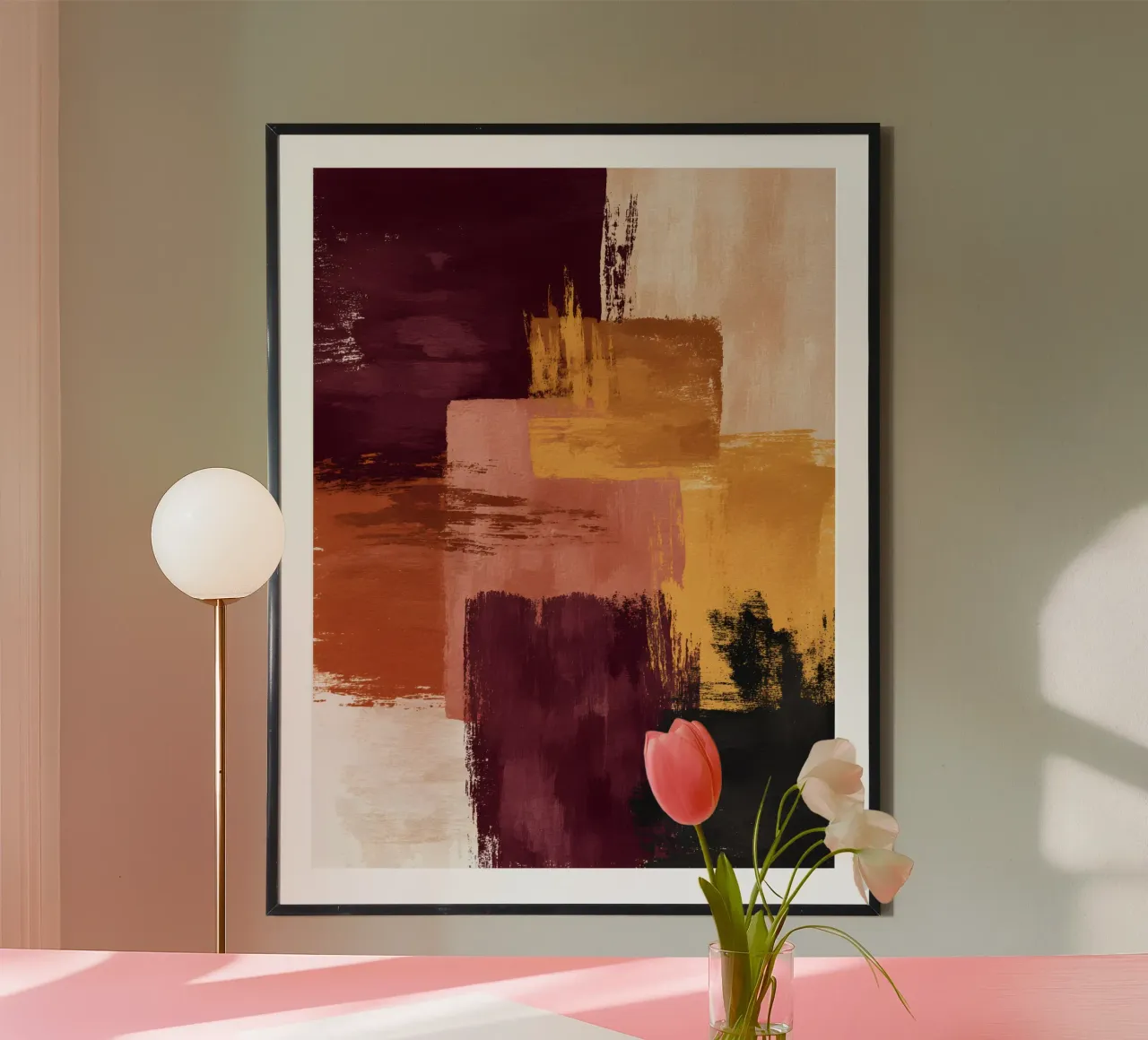 Rustic Blocks Poster mit Kunststoffrahmen von Gypsy Galleria