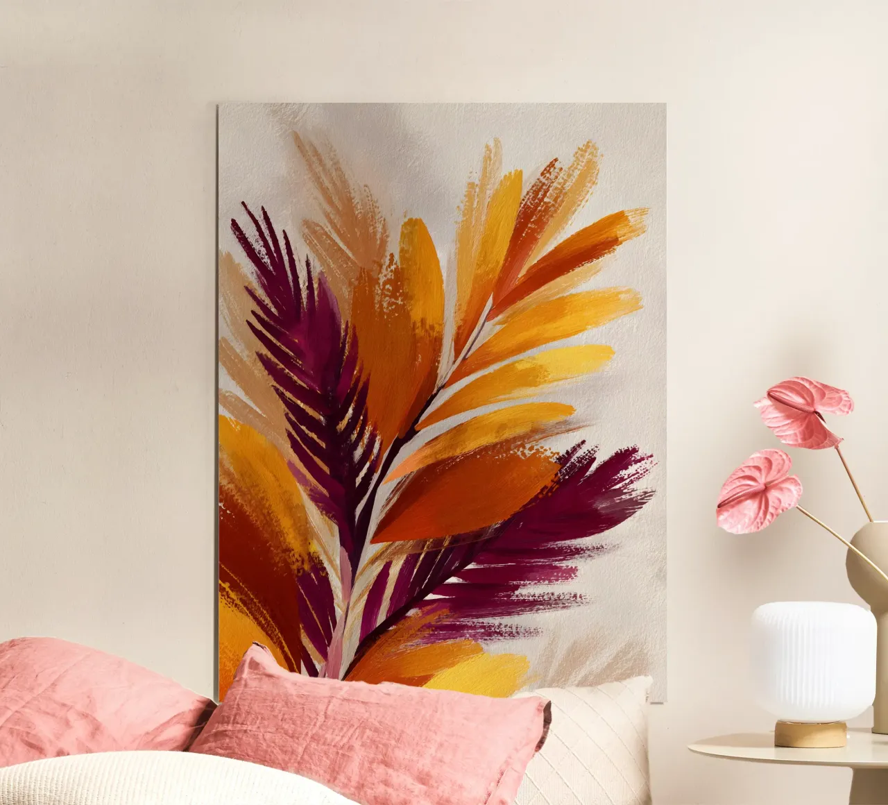 Golden Palm poster con telaio in alluminio da Gypsy Galleria