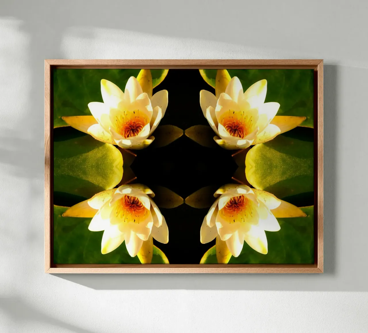 Water Lily Portal – Abstract Fine Art Print canvas with Floater frame by jay