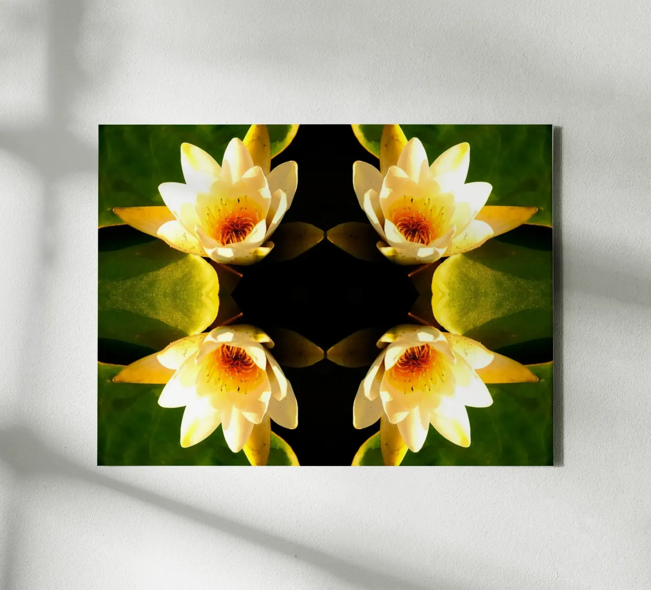 Water Lily Portal – Abstract Fine Art Print canvas with Floater frame by jay