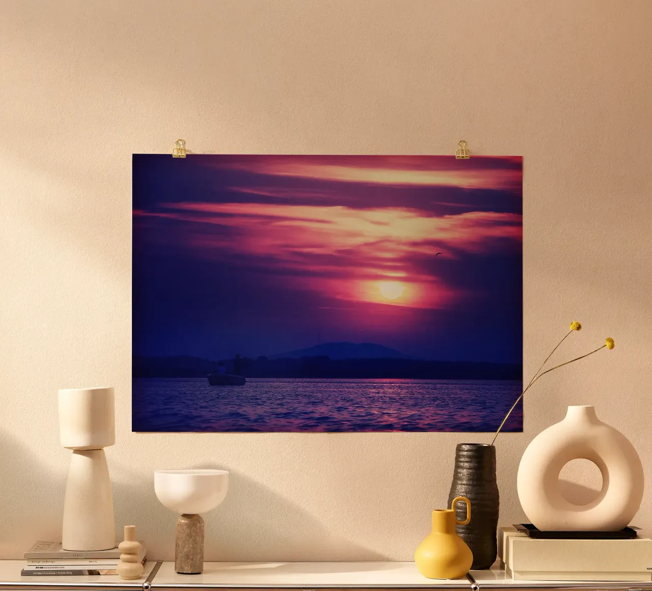 Pescatori al tramonto - Stampa Delta Fine Art poster da jay