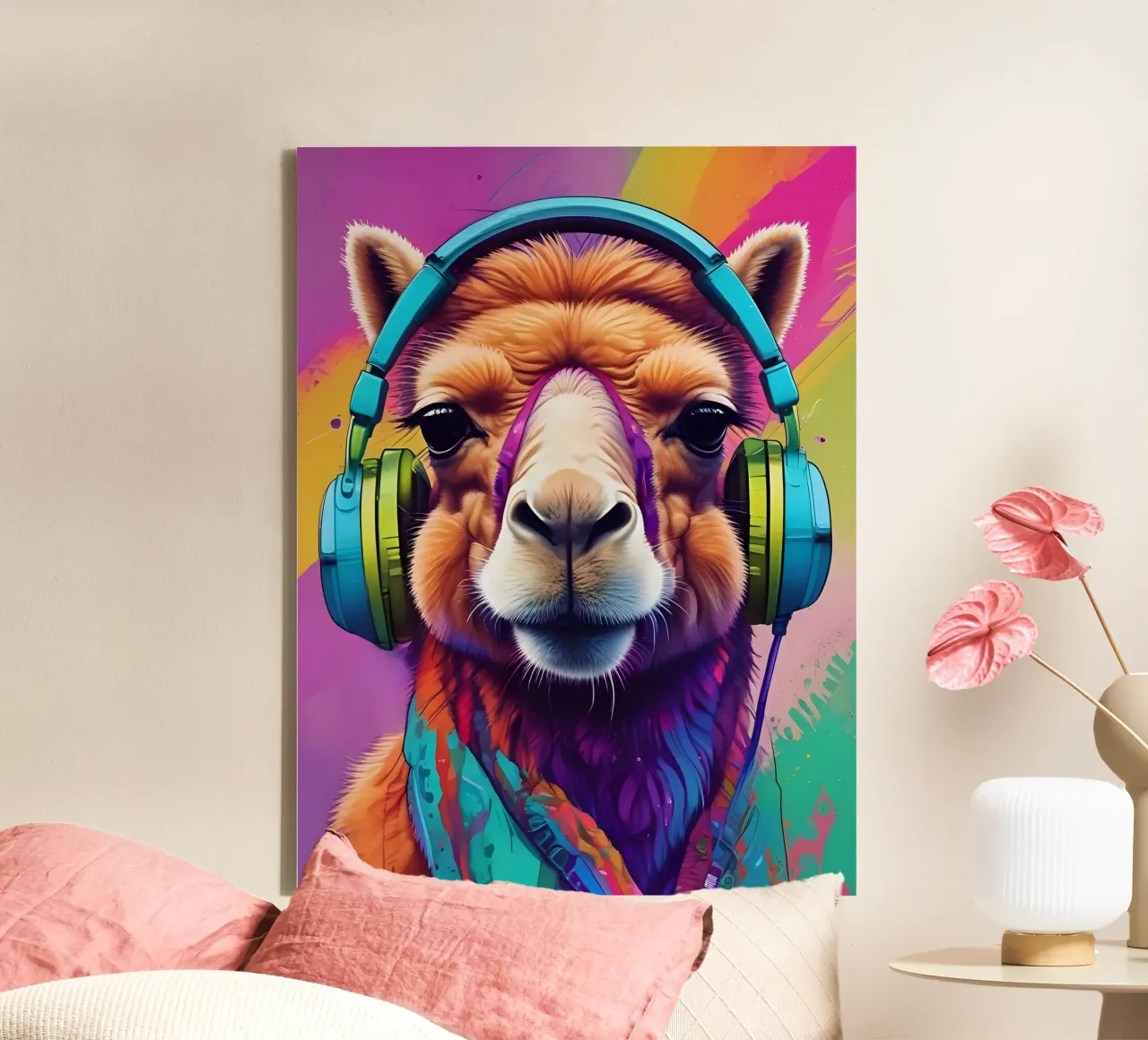 Camel music canvas with Floater frame by MakArena