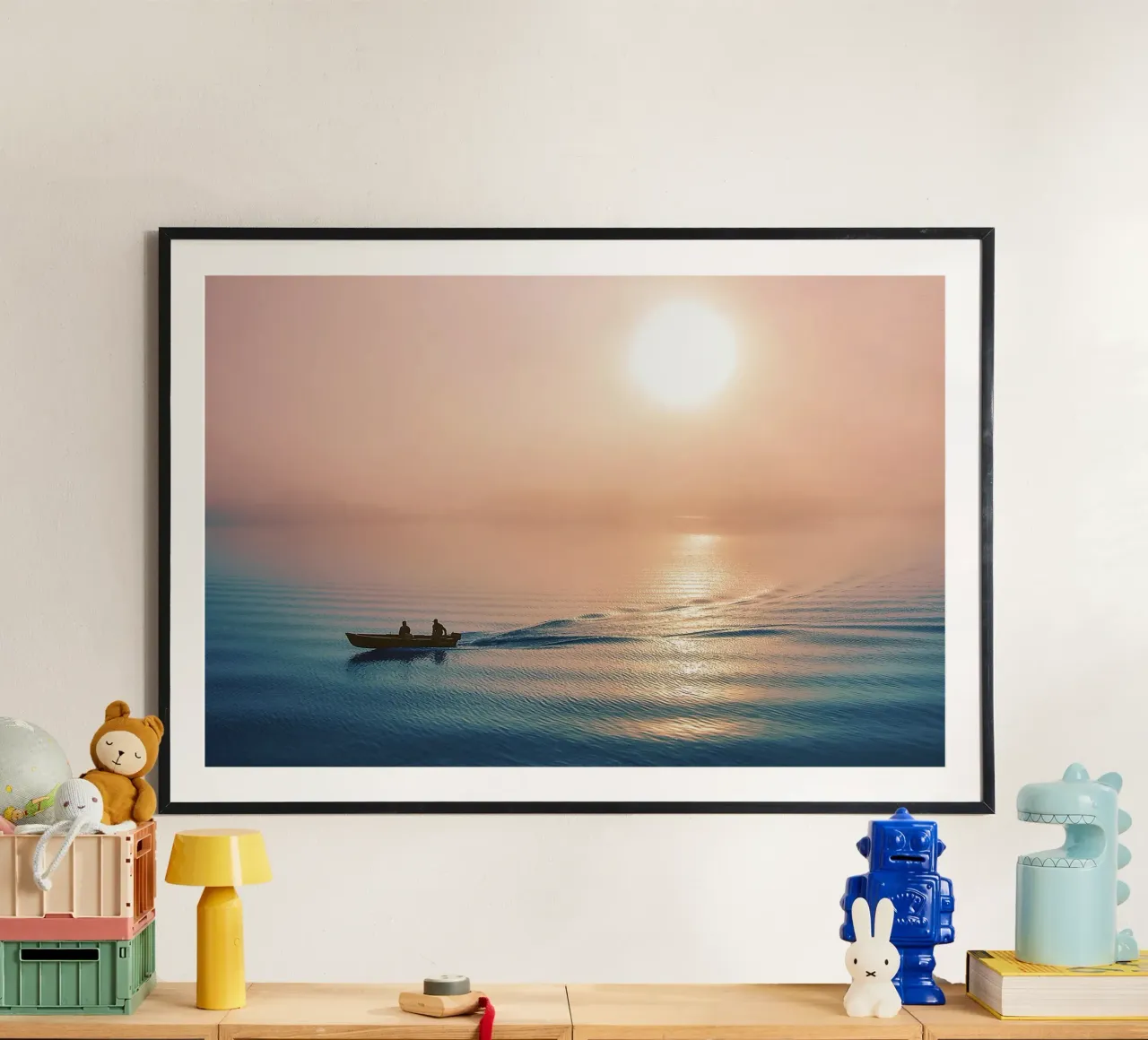 Nebliger Morgen Abreise - Delta Sonnenaufgang Fine Art Print Poster von jay