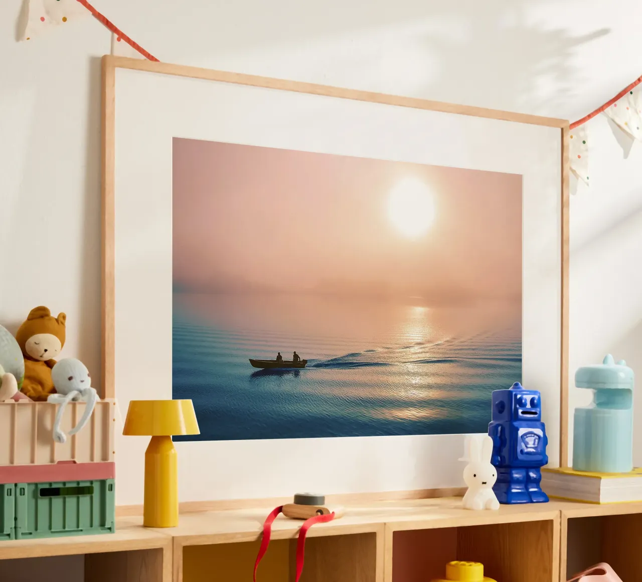 Nebliger Morgen Abreise - Delta Sonnenaufgang Fine Art Print Poster von jay