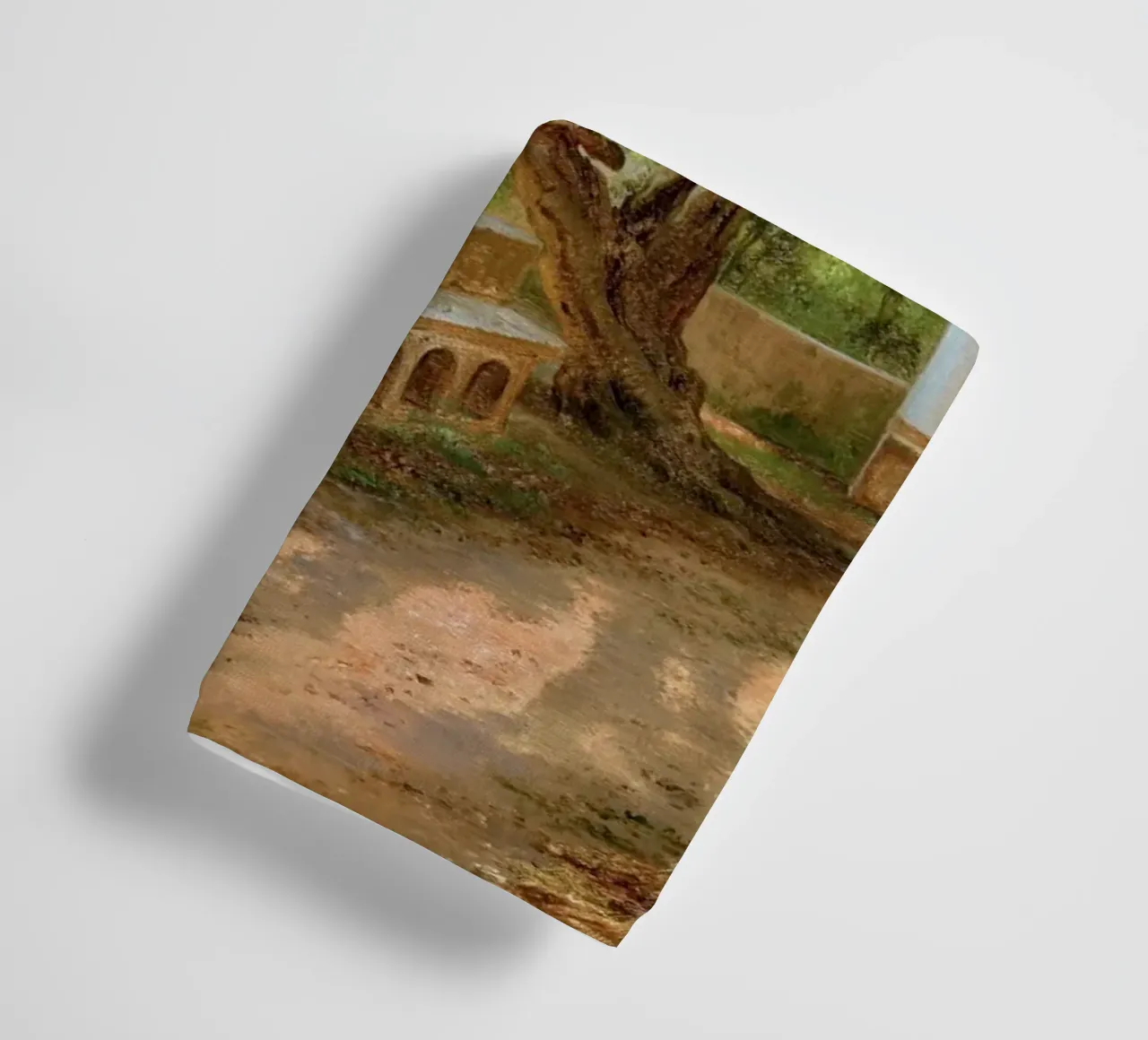 A monk and a novice at an Italian loggia asciugamano da bagno da apoloprints