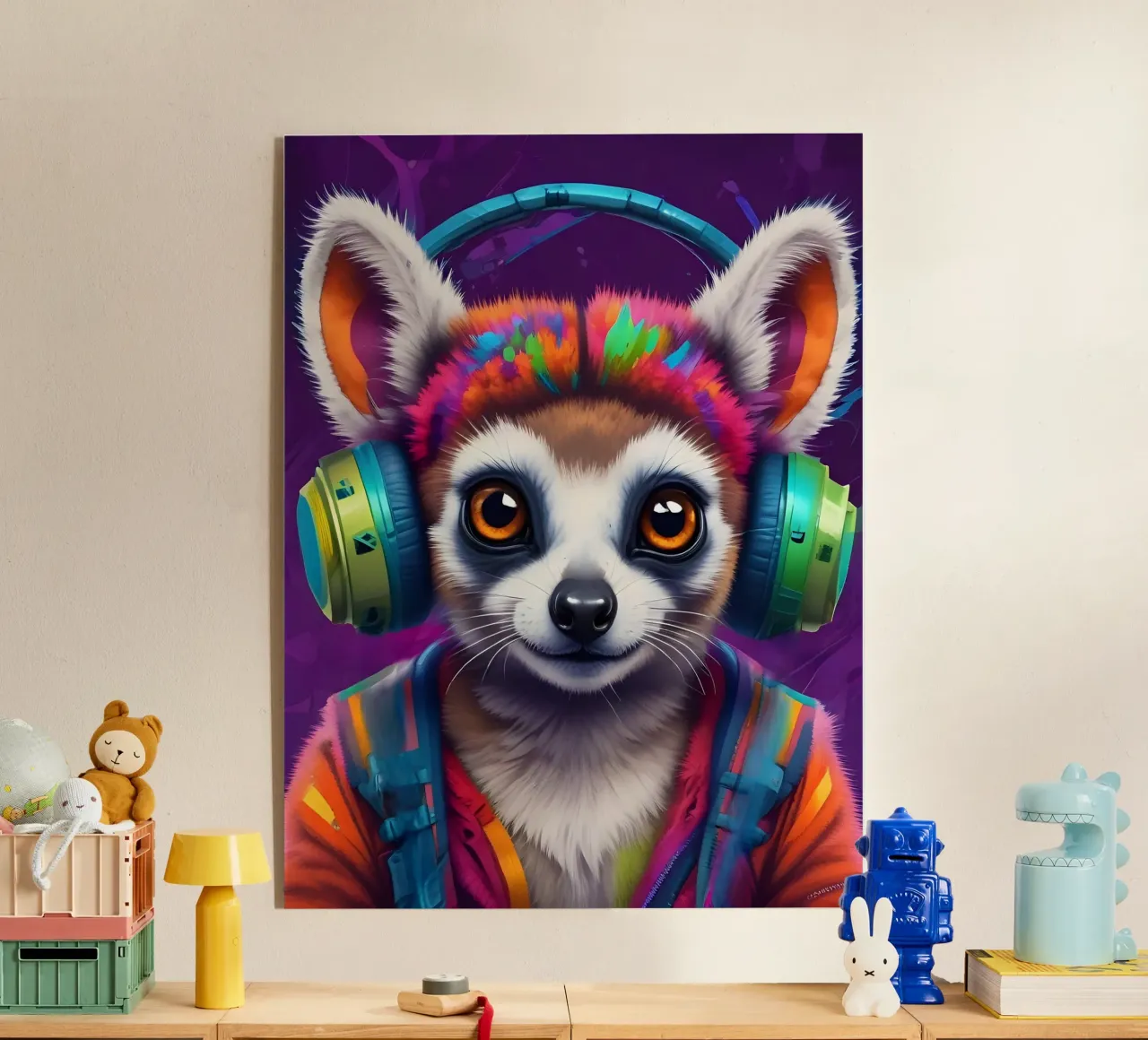 Lemur meloman acrylic glass by MakArena