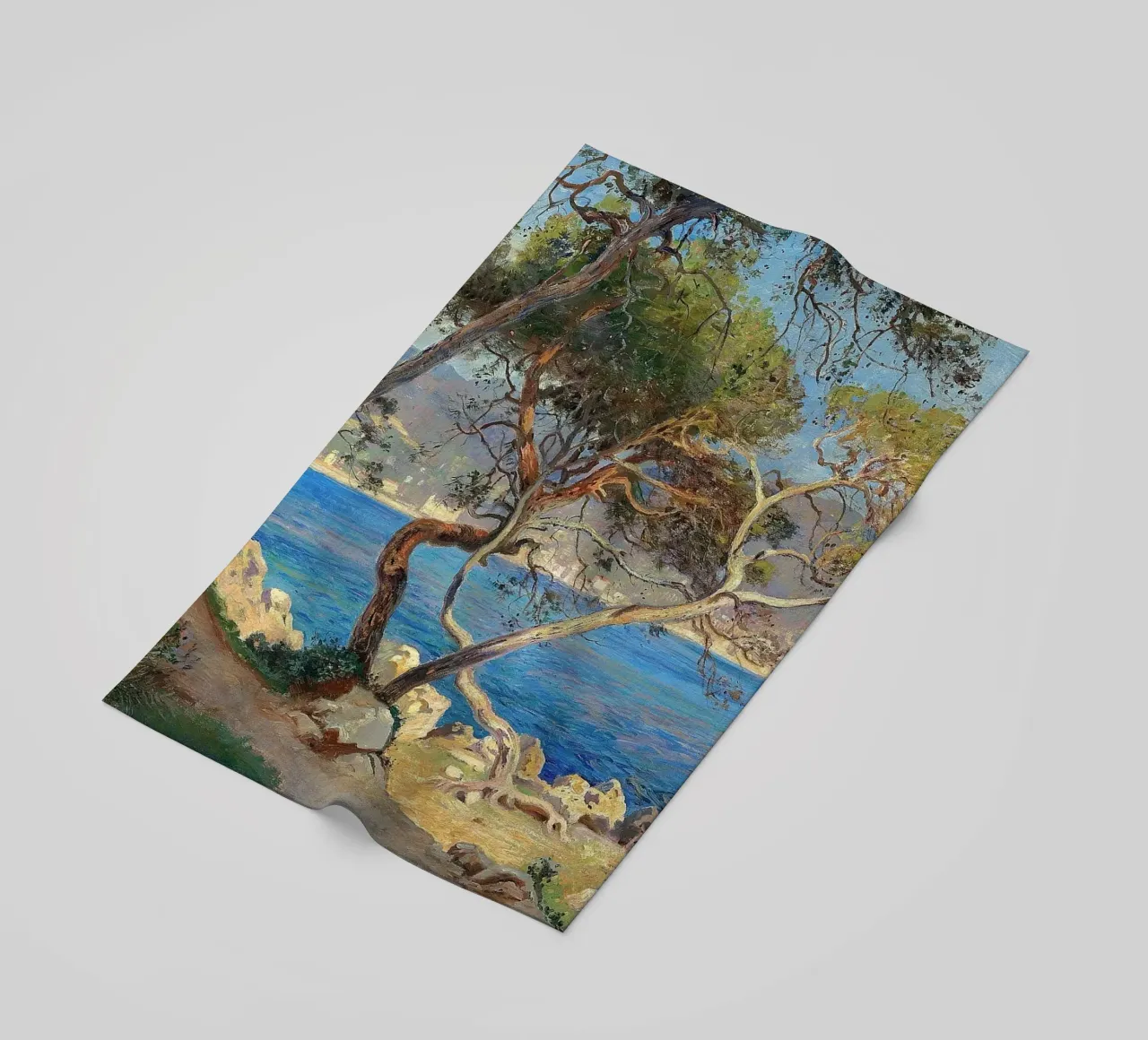 Pine trees at Cap Martin Coastal Landscape telo mare da apoloprints