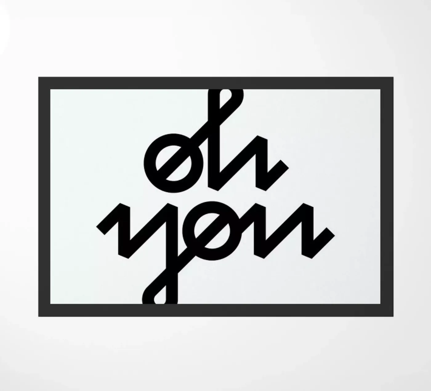 Oh You deurmat van BLAEK Design Studio