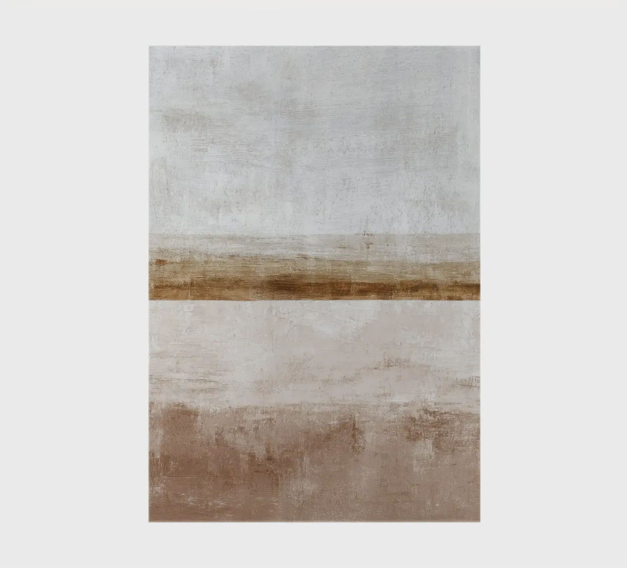 Minimalist Abstract Painting with Textured Beige Layers notebook by Artbyvo