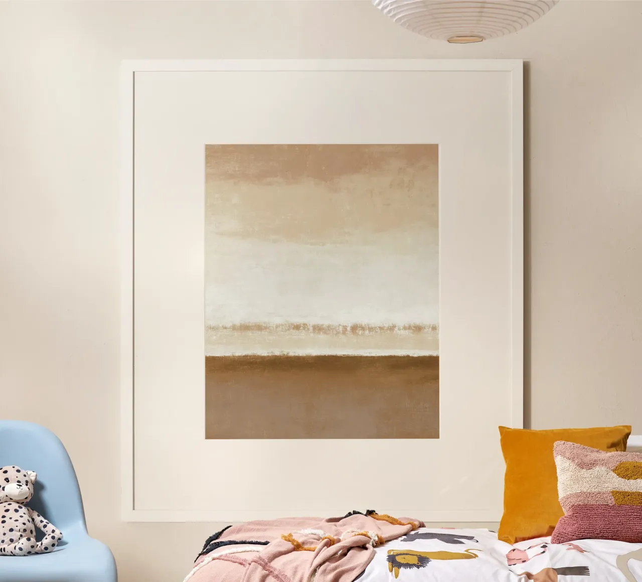 Textured Minimalist Abstract Painting in Warm Earthy Shades poster by Artbyvo