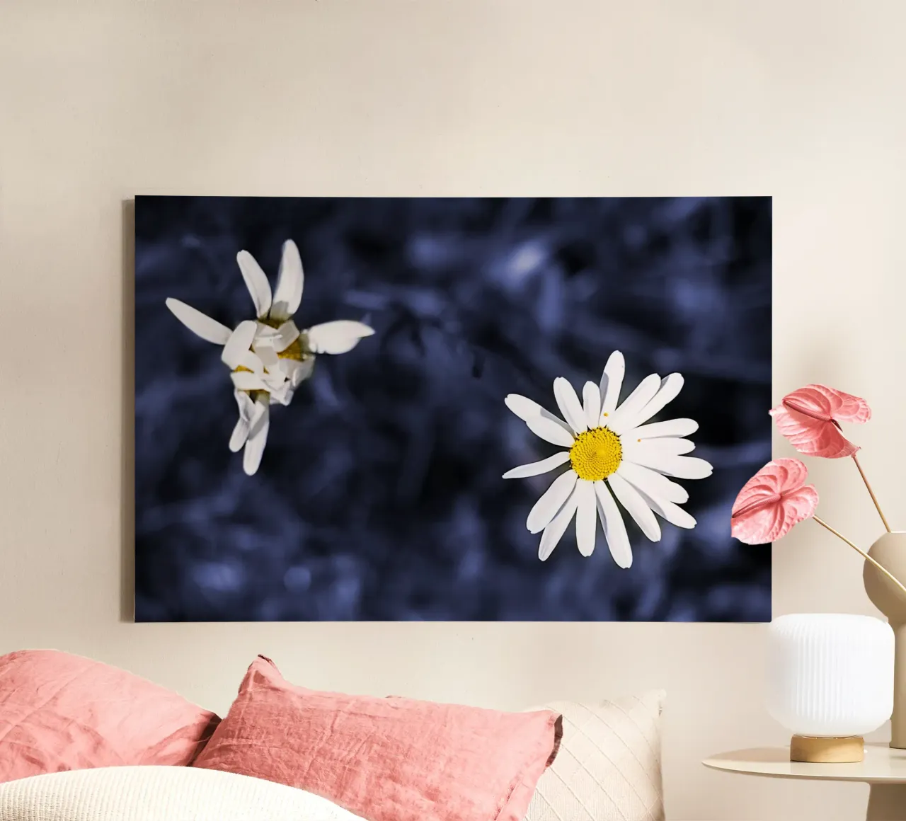 Open and Closed Petals – Fine Art Floral Print canvas with Floater frame by jay