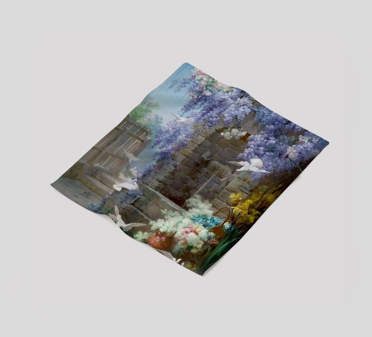 Spring with Wisteria Landscape coperta in pile da apoloprints
