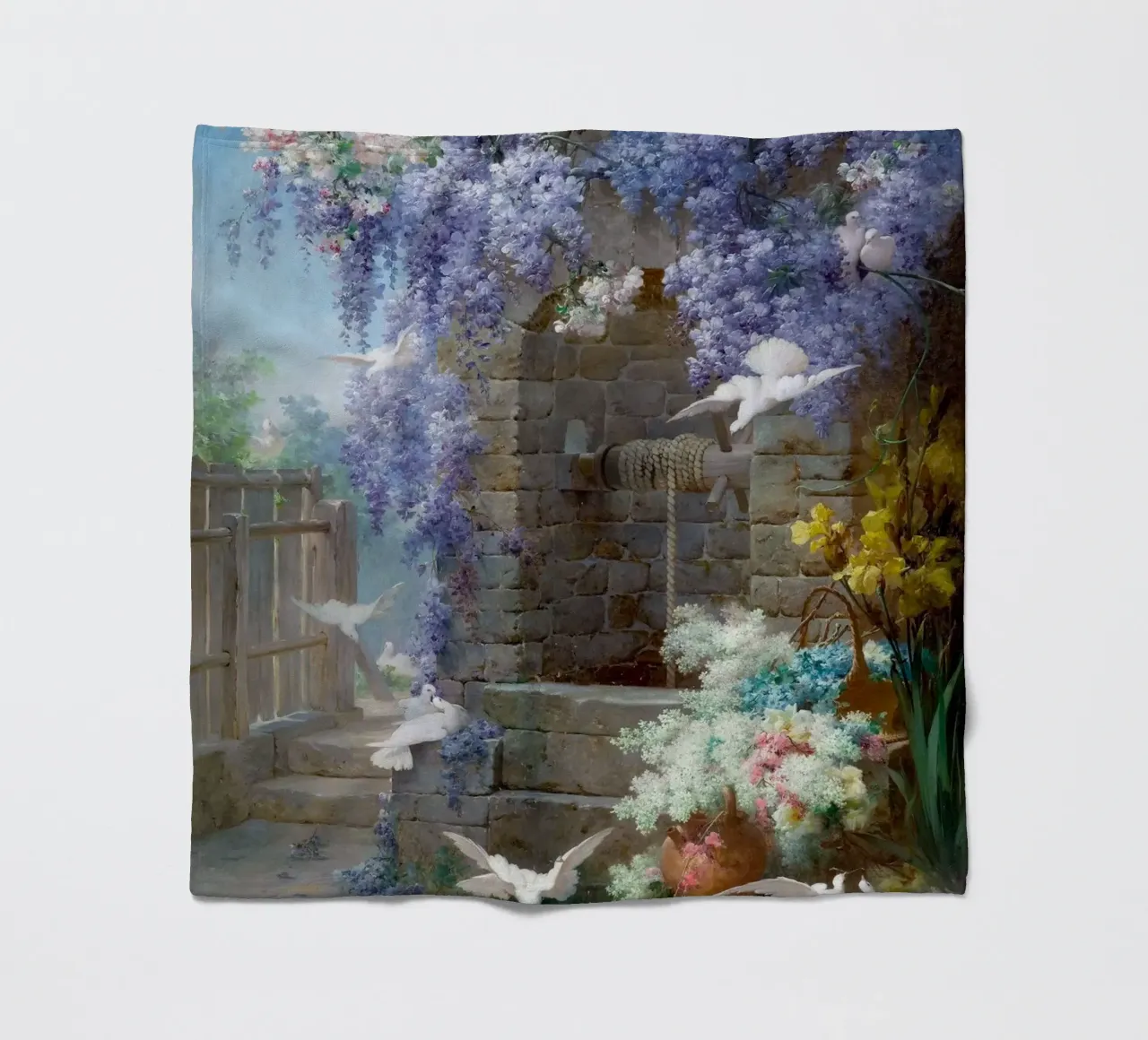 Spring with Wisteria Landscape coperta in pile da apoloprints