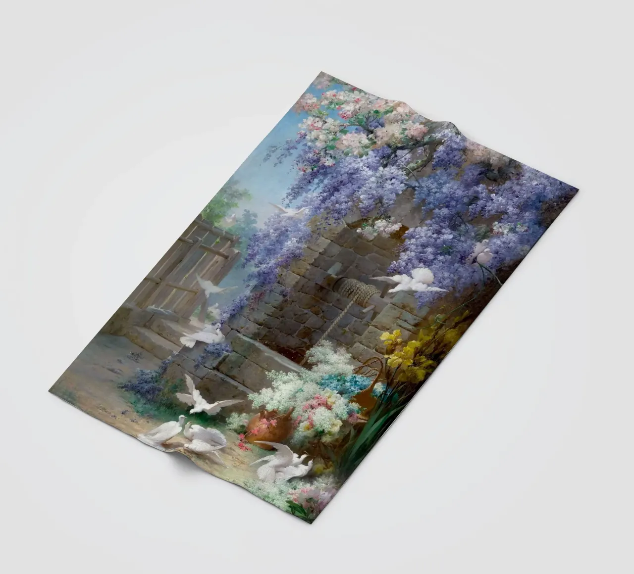 Spring with Wisteria Landscape coperta in pile da apoloprints