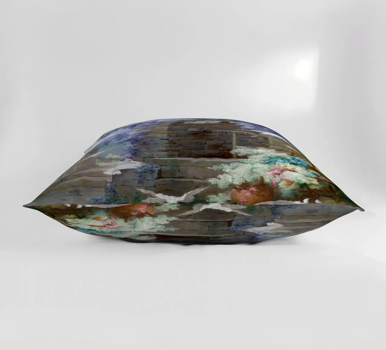 Spring with Wisteria Landscape cuscino da apoloprints