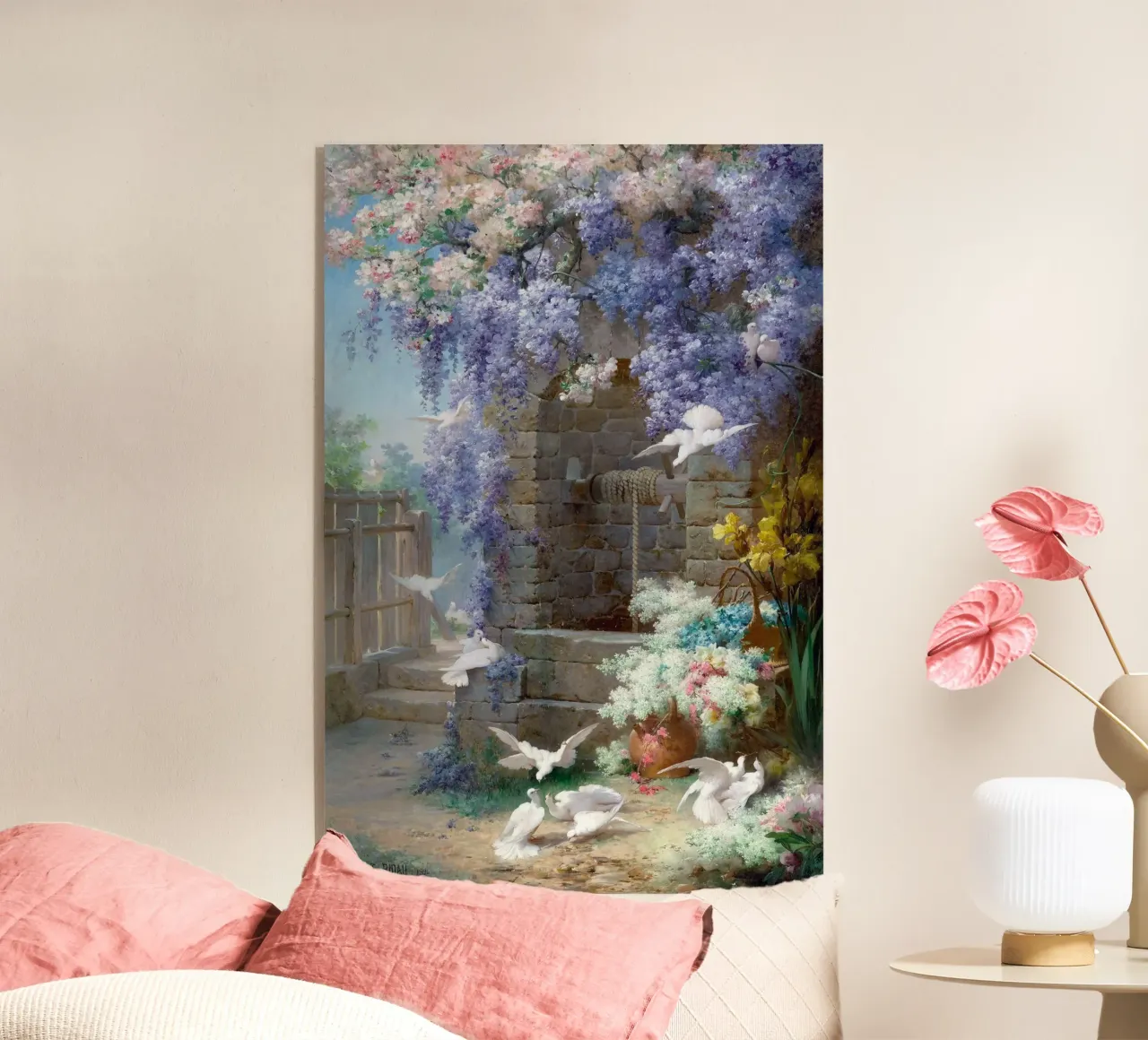 Spring with Wisteria Landscape plexiglass da apoloprints