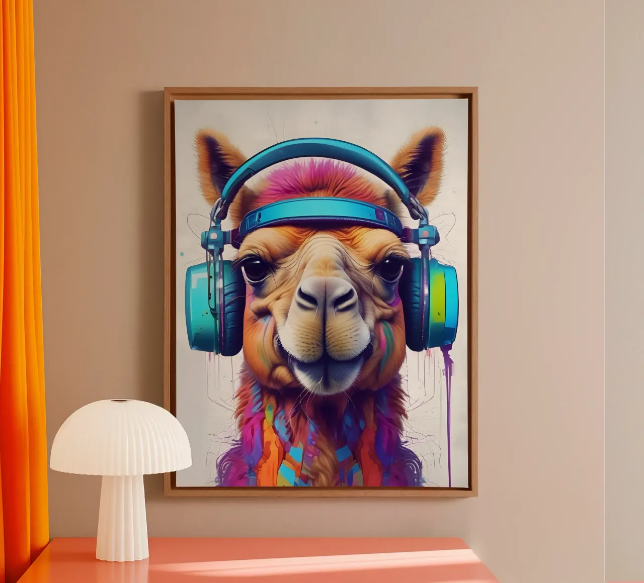 Camel music art canvas with Floater frame by MakArena