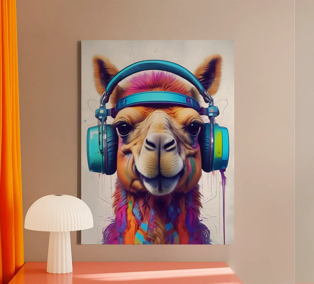 Camel music art canvas with Floater frame by MakArena