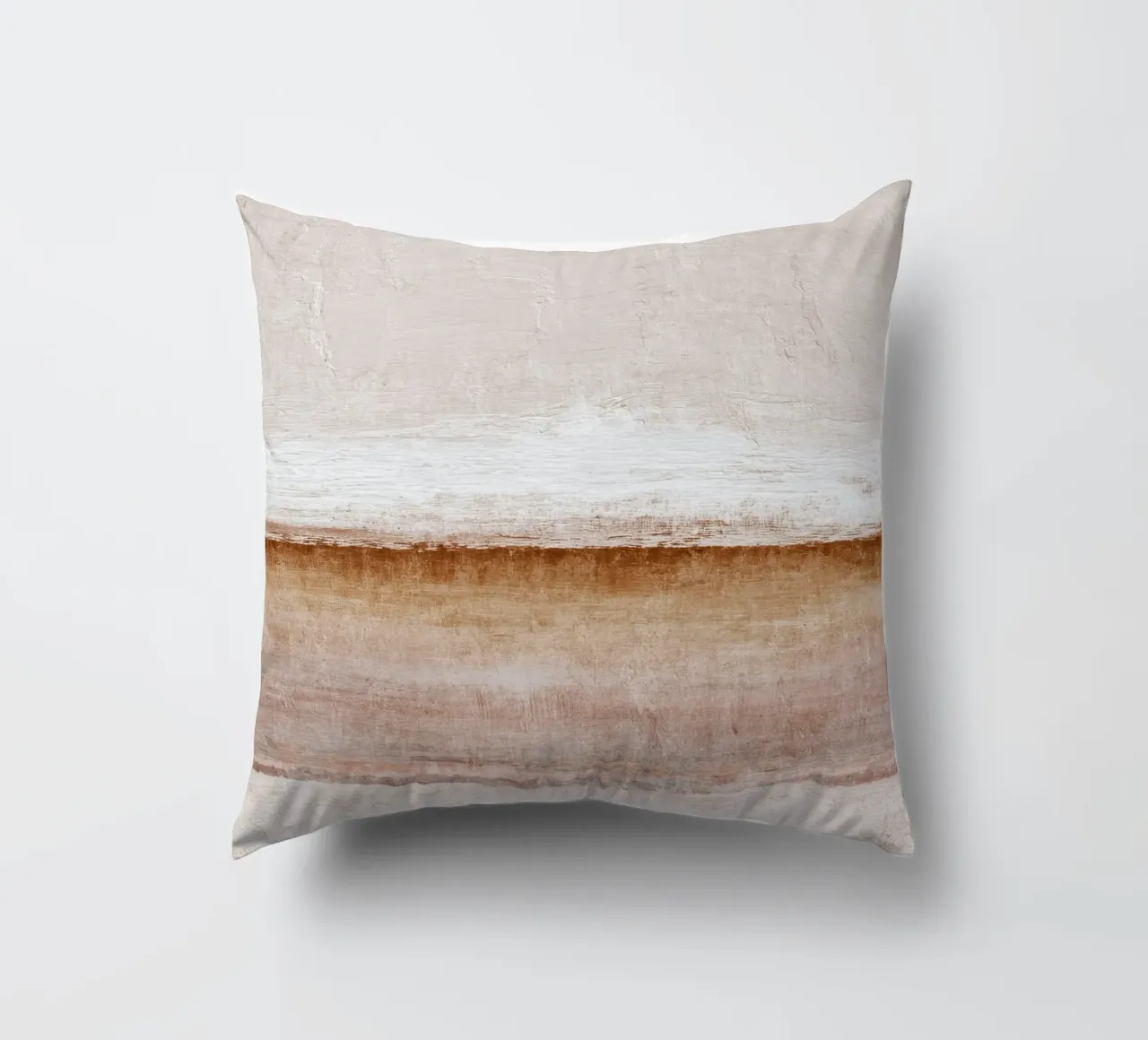 Minimalist Abstract Painting with Soft Textured Layers decorative cushion by Artbyvo