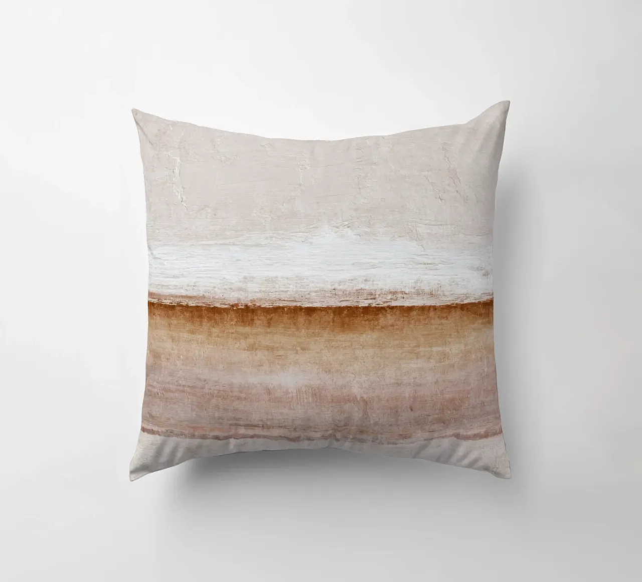 Minimalist Abstract Painting with Soft Textured Layers decorative cushion by Artbyvo