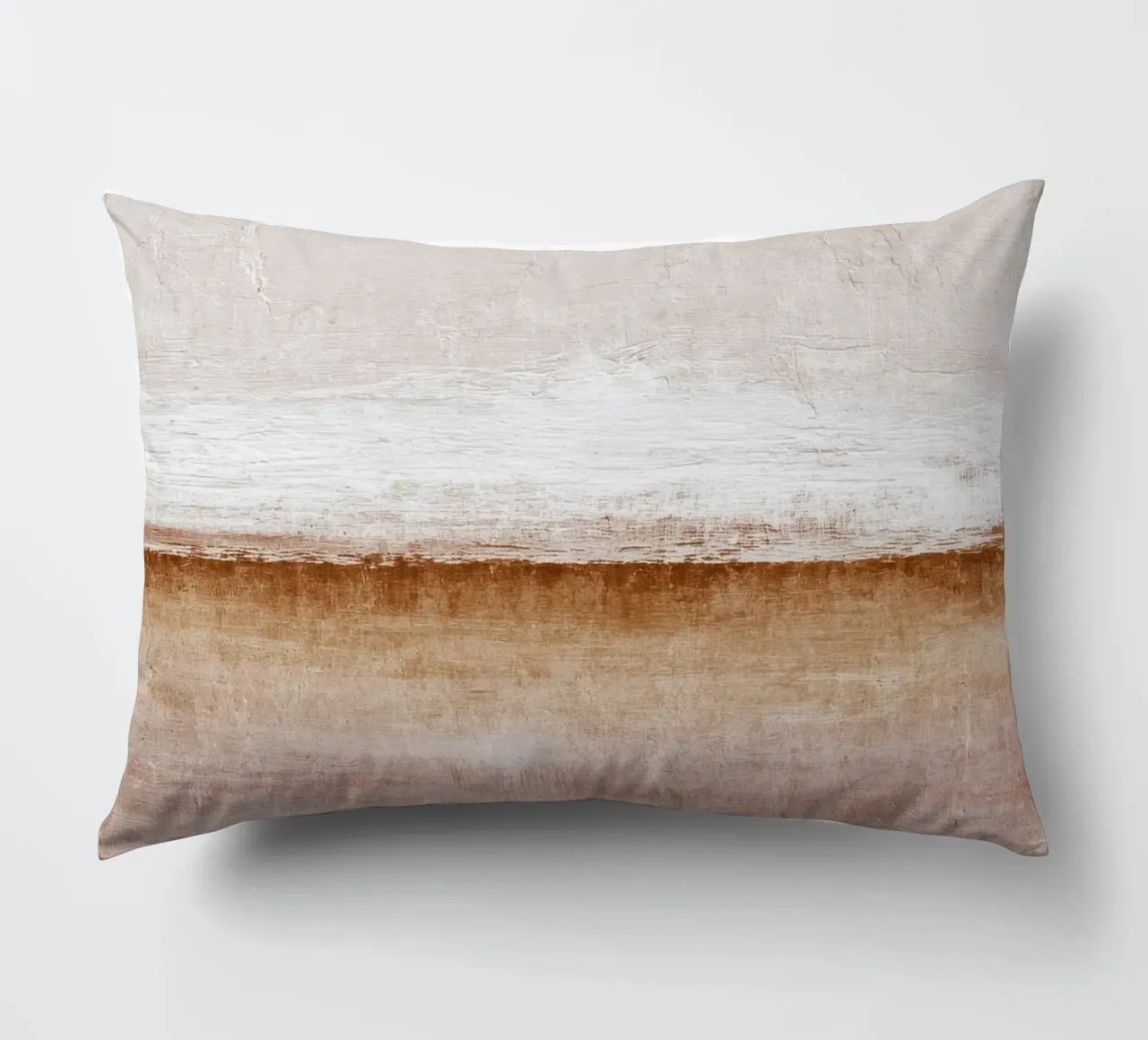 Minimalist Abstract Painting with Soft Textured Layers decorative cushion by Artbyvo