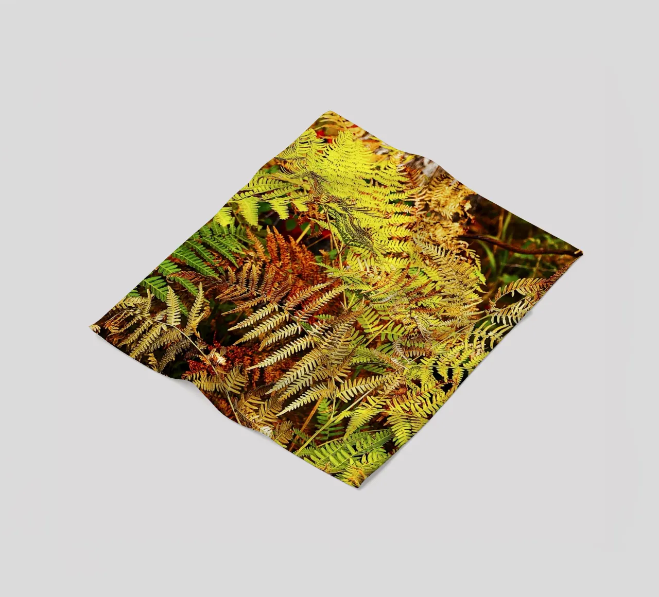 Herbstfarne - Botanischer Kunstdruck Fleecedecke von jay