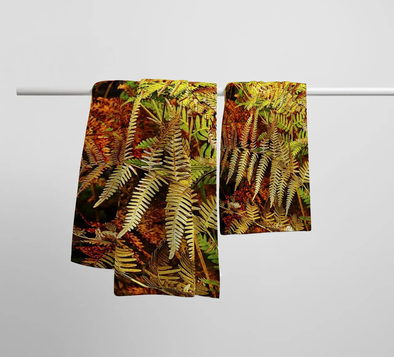 Herbstfarne - Botanischer Kunstdruck Handtuch von jay