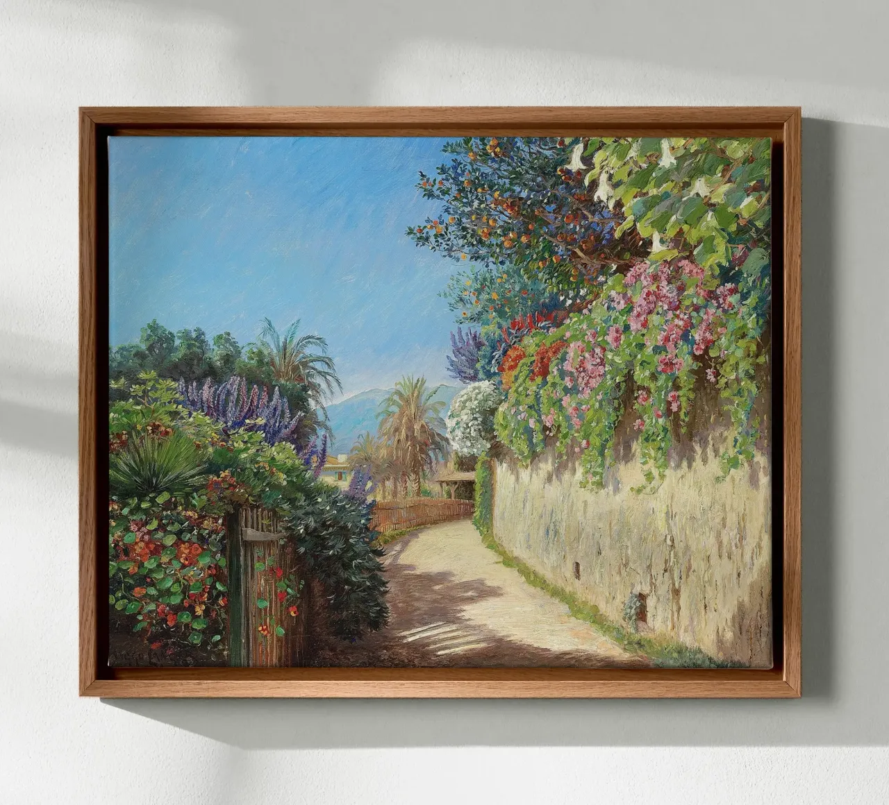 A village in the South of France tela con Cornice a cassetta da apoloprints