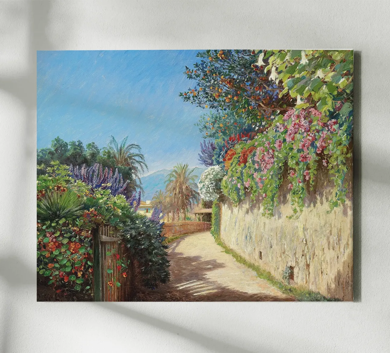 A village in the South of France tela con Cornice a cassetta da apoloprints