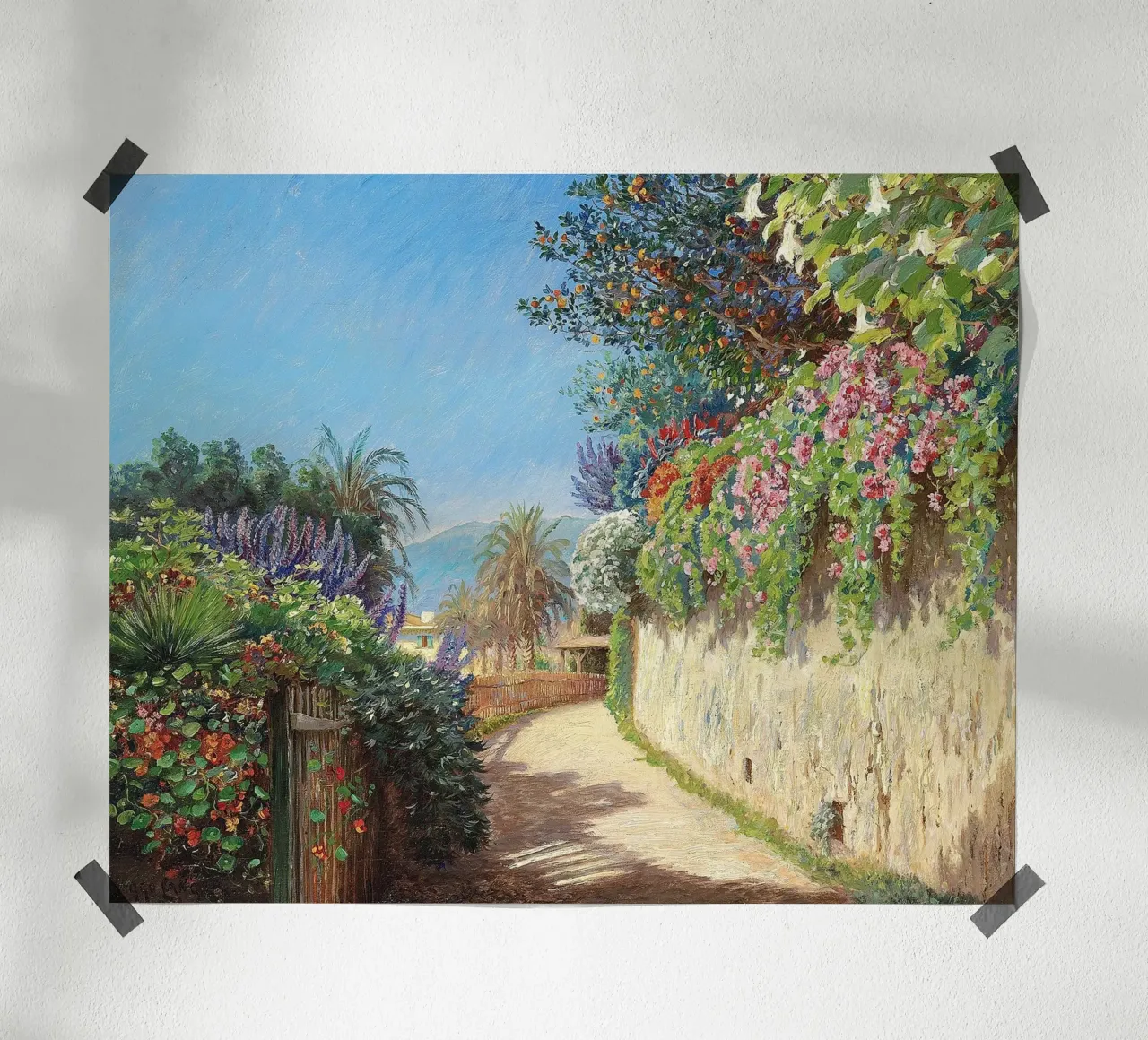 A village in the South of France poster con telaio in alluminio da apoloprints