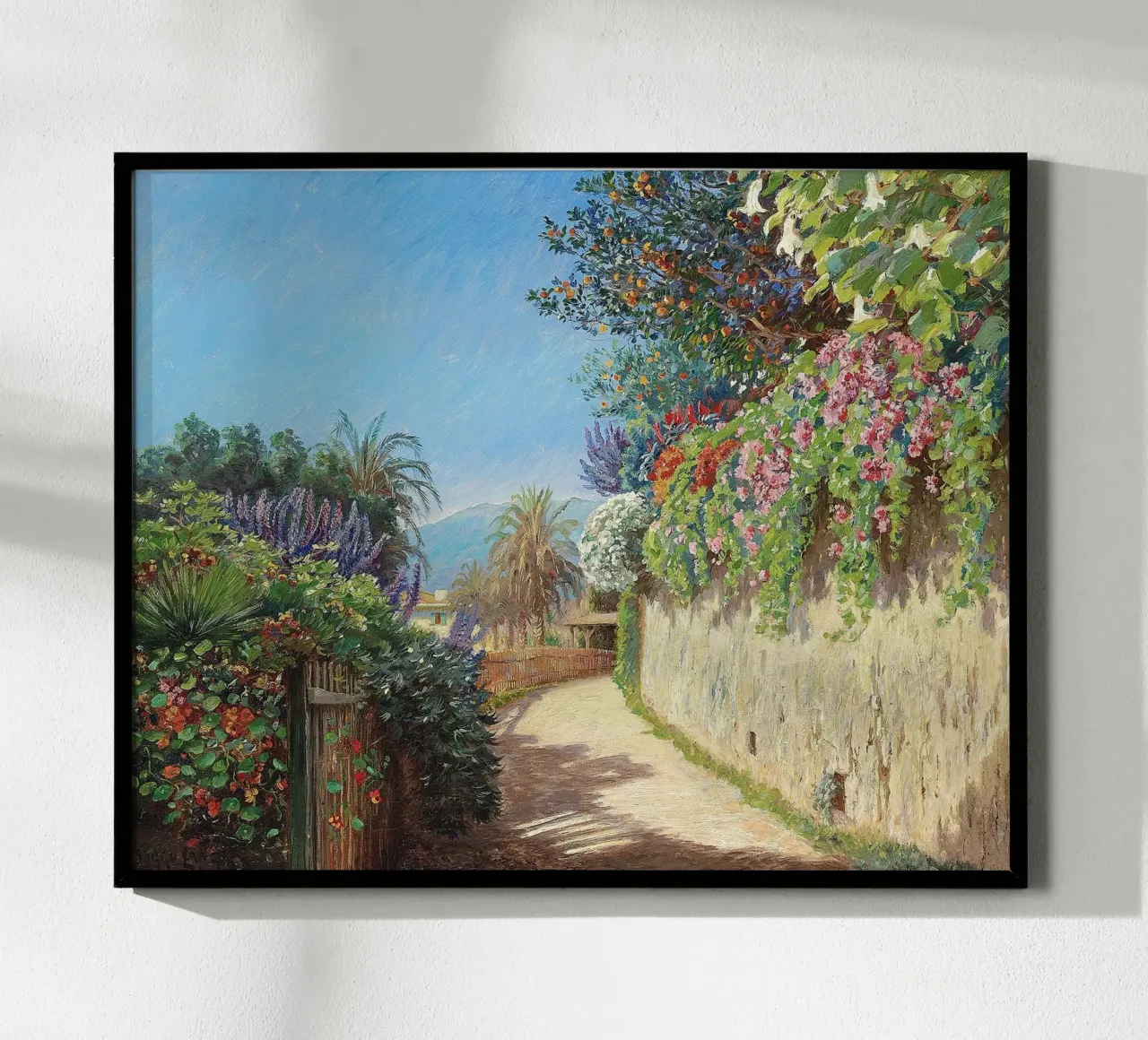 A village in the South of France poster con telaio in alluminio da apoloprints
