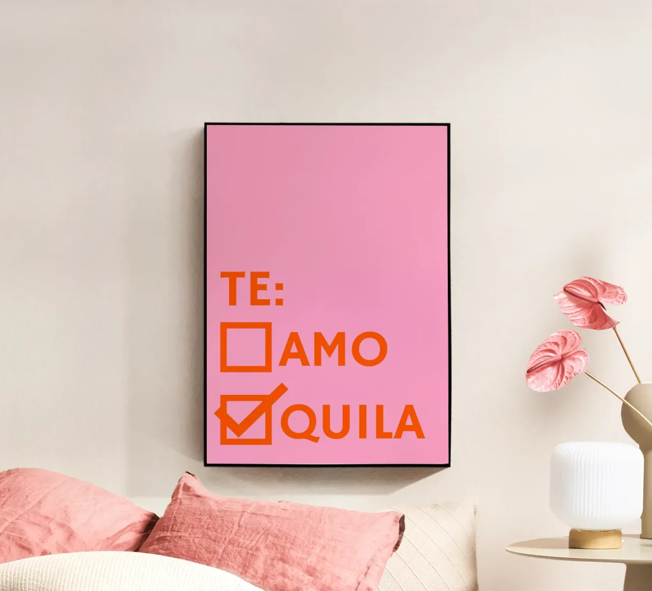 Te amo, Tequila plexiglass da Athene Fritsch