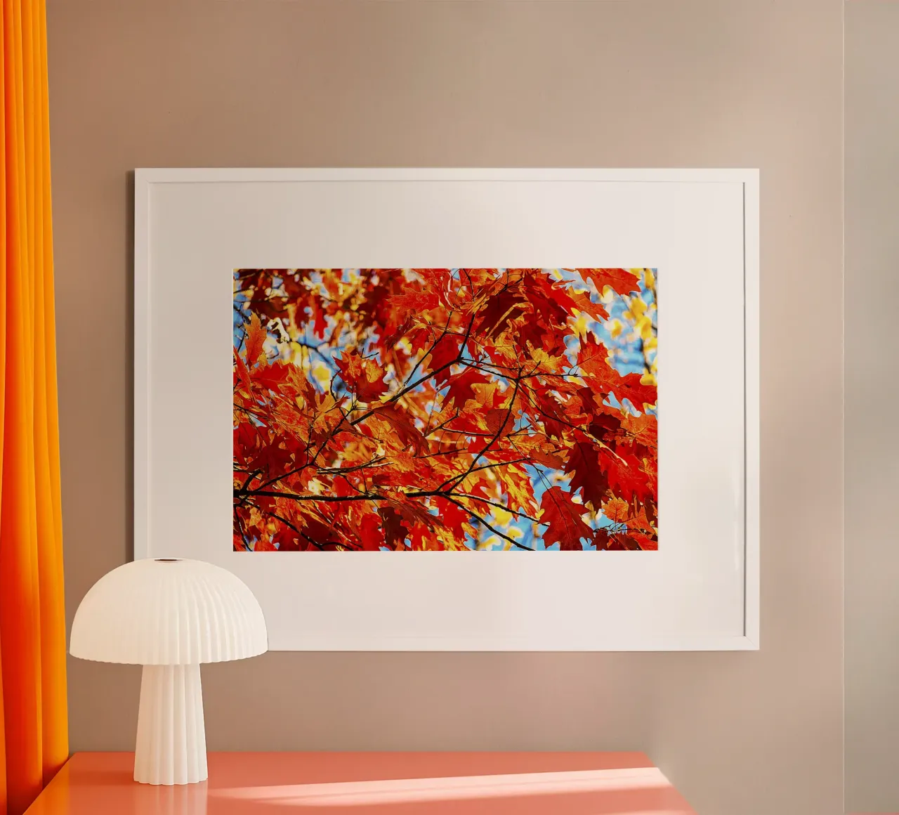 Autumn Blaze – Fiery Fall Leaves Fine Art Print poster by jay