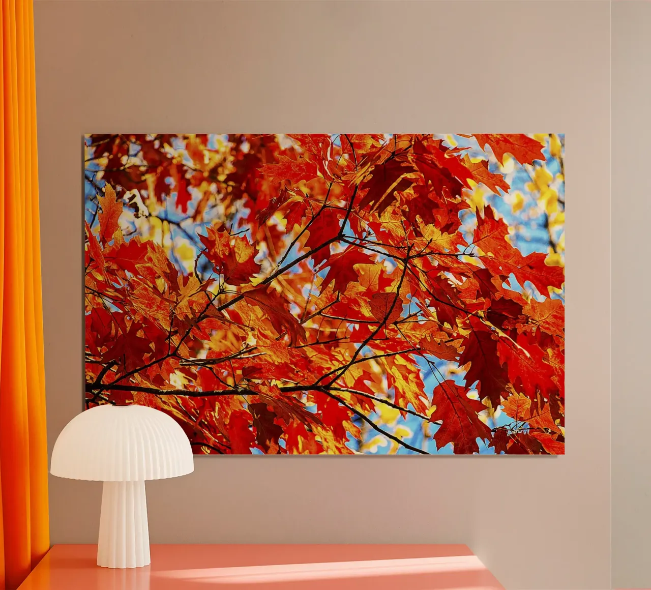 Autumn Blaze – Fiery Fall Leaves Fine Art Print poster by jay