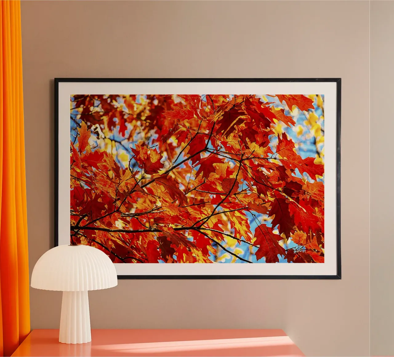 Autumn Blaze – Fiery Fall Leaves Fine Art Print poster by jay
