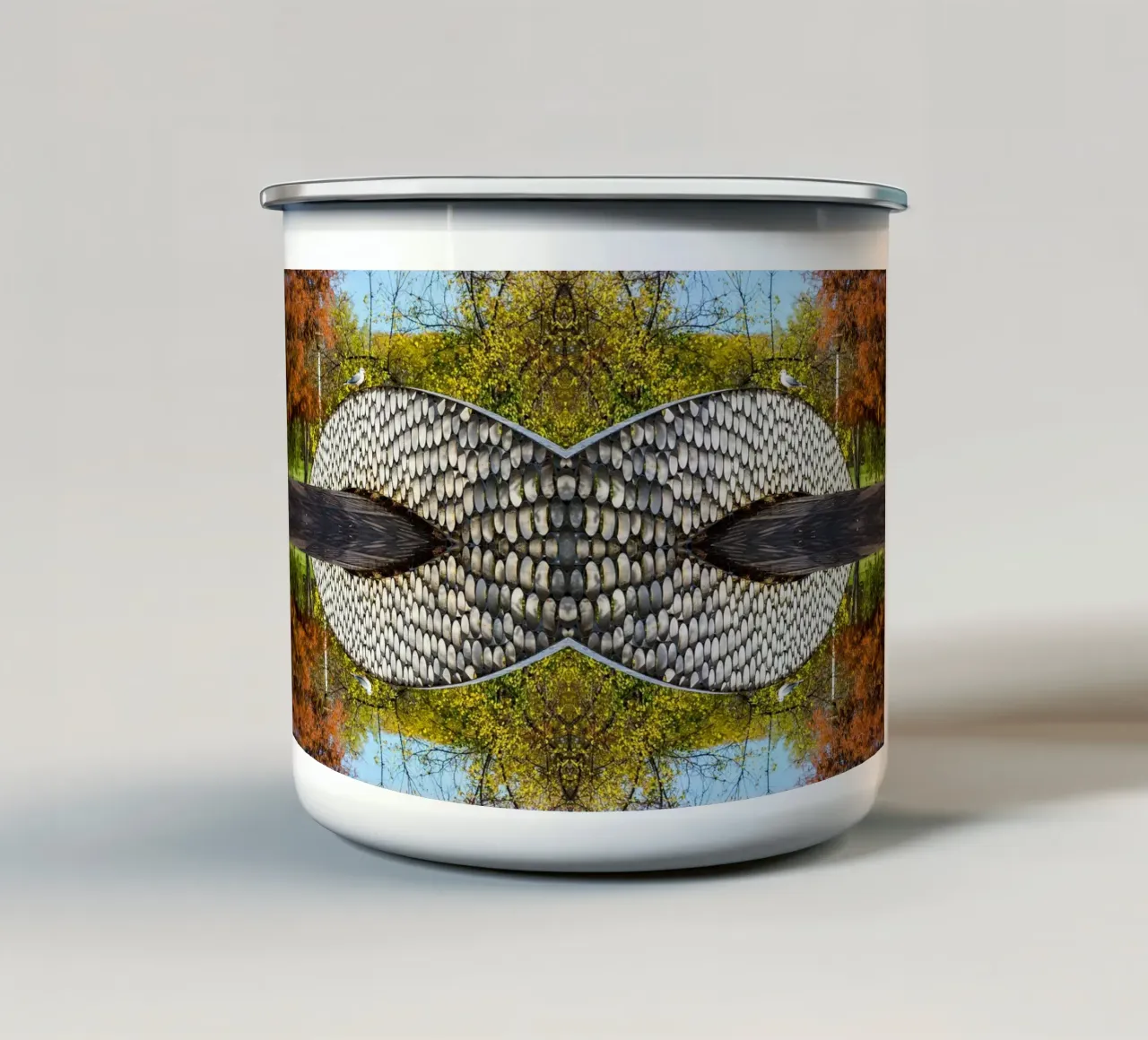 Beautiful Infinity - Abstracte Portaalkunstdruk emaille mok van jay