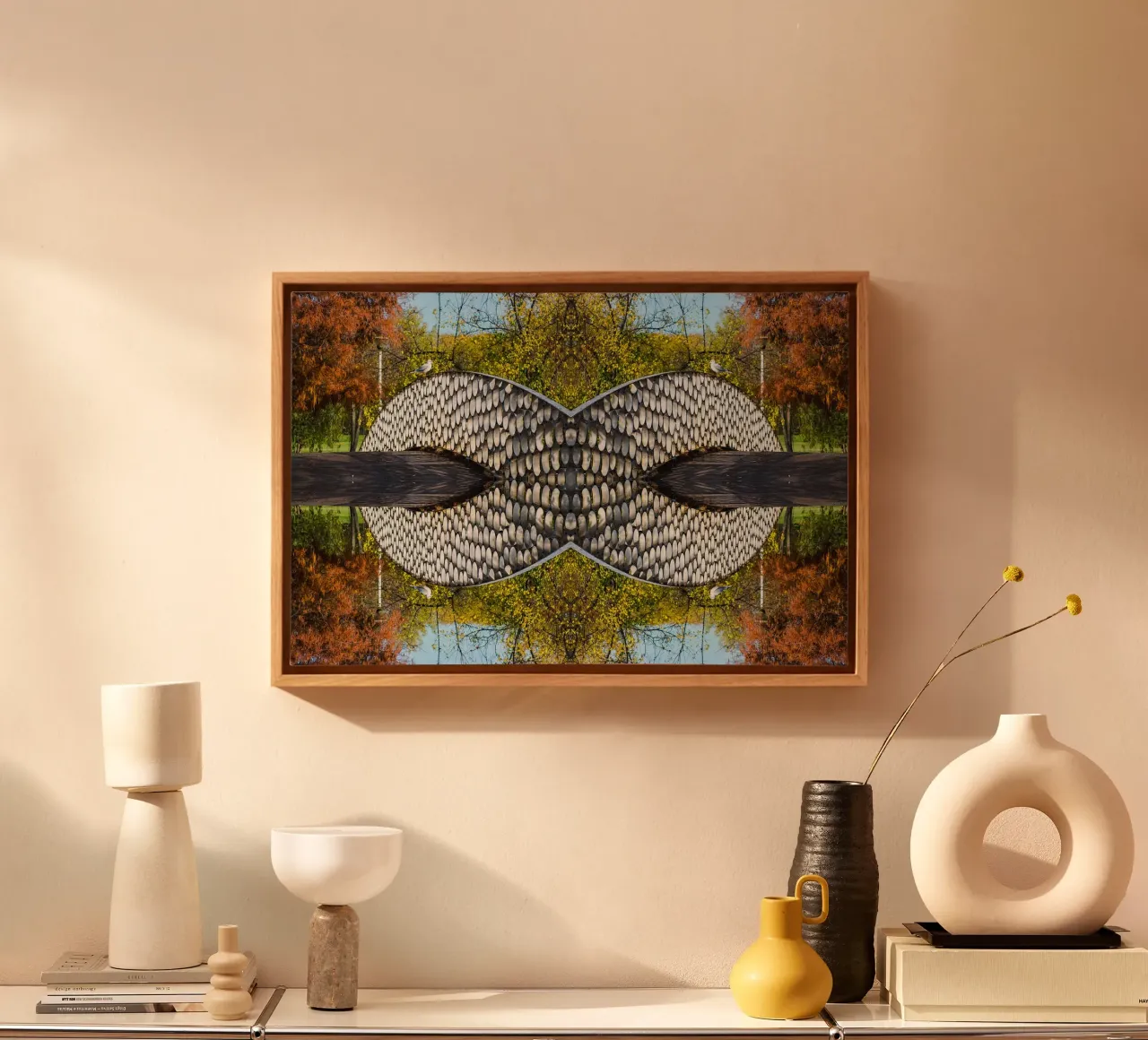 Beautiful Infinity – Abstract Portal Fine Art Print canvas with Floater frame by jay