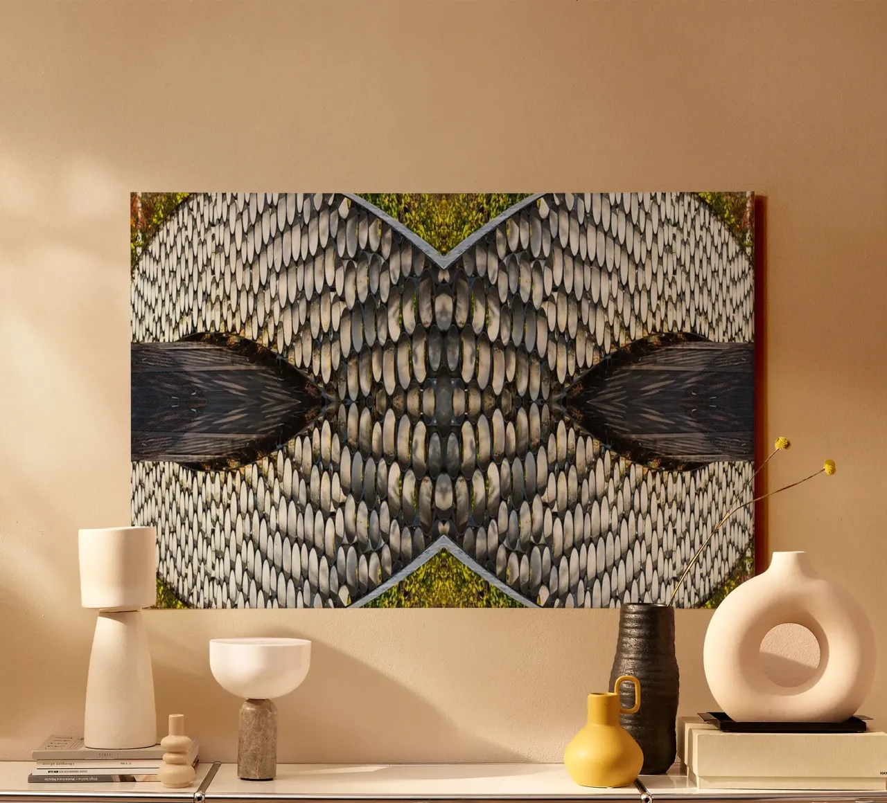 Beautiful Infinity – Abstract Portal Fine Art Print canvas with Floater frame by jay