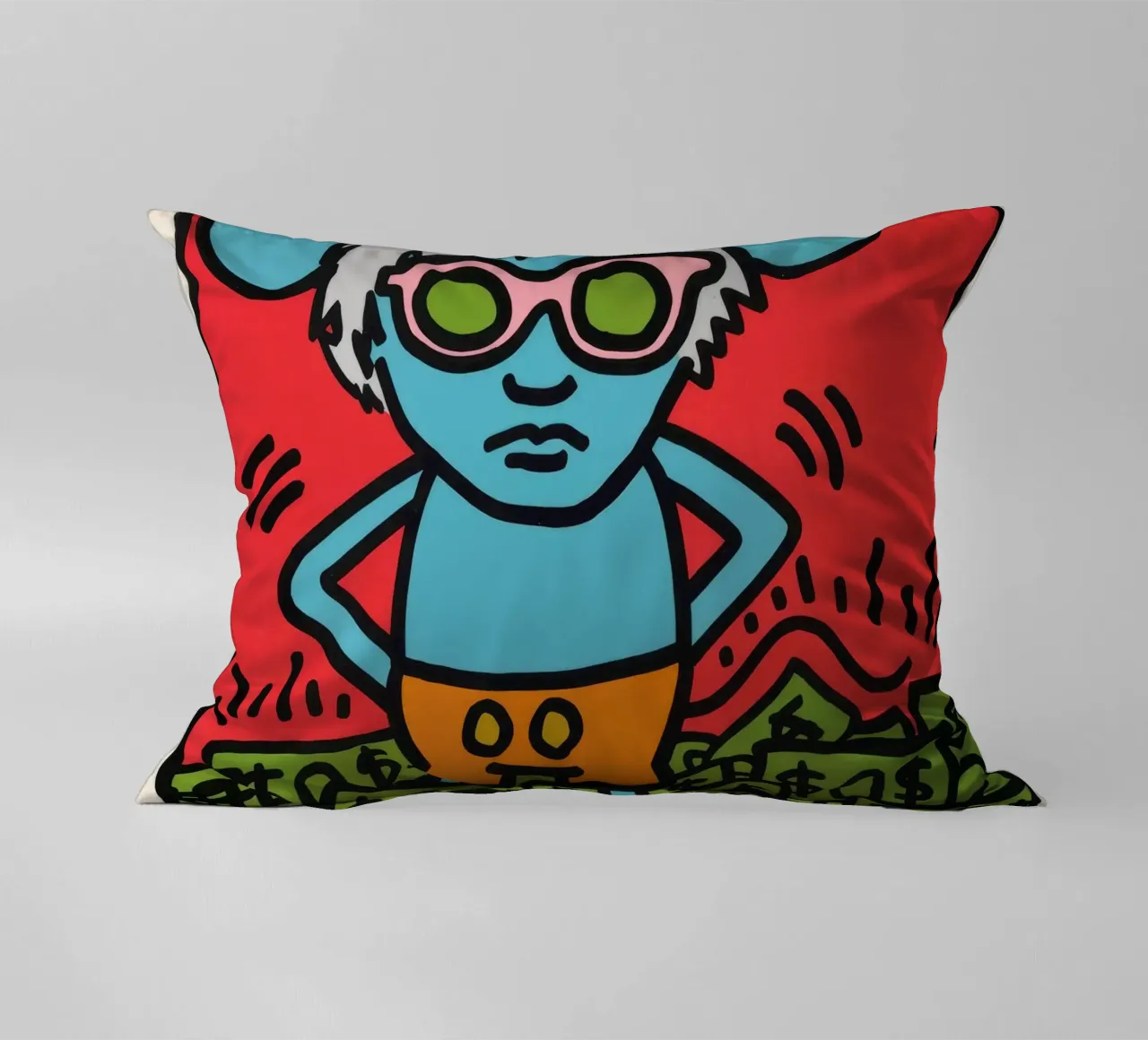 Poster pop art di Keith Haring Andy Mouse cuscino da ClubArt